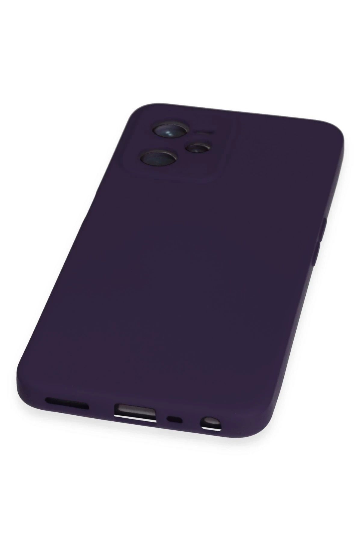 NewFace Realme C35 uyumlu Kılıf Nano içi Kadife Silikon - Mor BSTMY