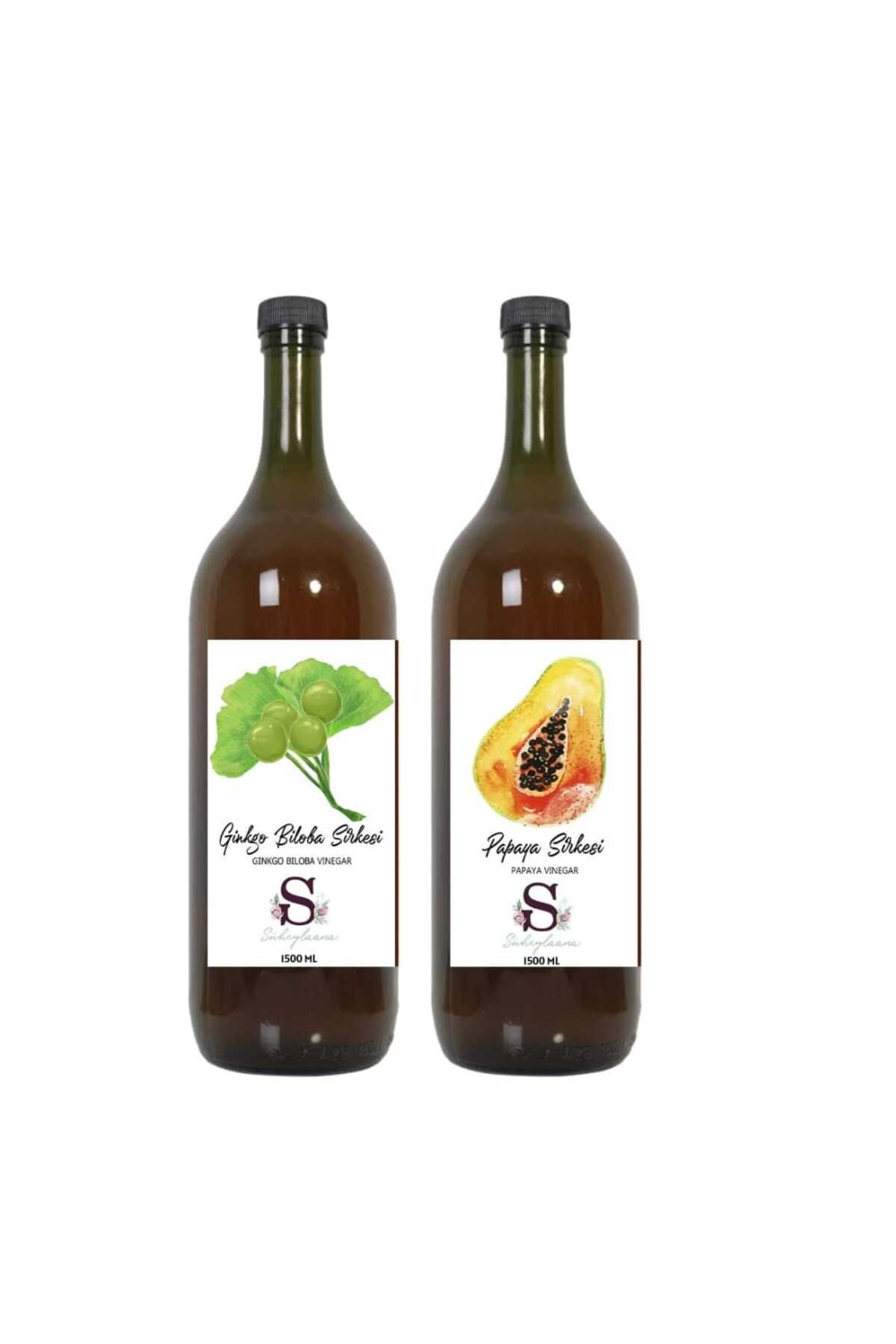 Süheylaana Doğal Ginkgo Biloba Sirkesi 1500 Ml - Doğal Papaya Sirkesi 1500 Ml