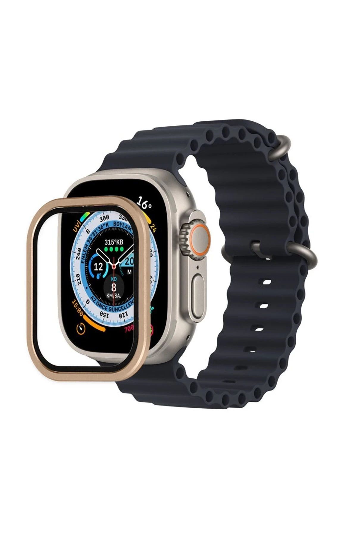 NewFace Watch Ultra 49mm Alüminyum Kasa Cam Ekran Koruyucu   uyumlu - Yıldız Işığı SVLRS