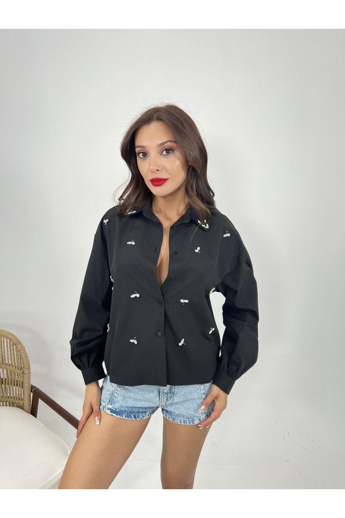 ARUZ MODA 7018 GÖMLEK-SİYAH