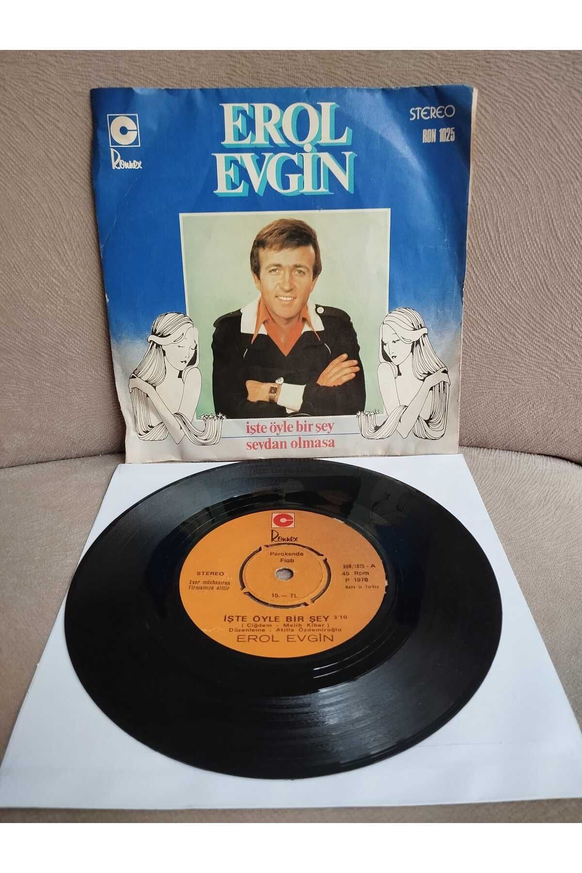 Plakperest Erol Evgin – İşte Öyle Bir Şey / Sevdan Olmasa - 1976 Türkiye Basım 45 lik Plak-2.EL