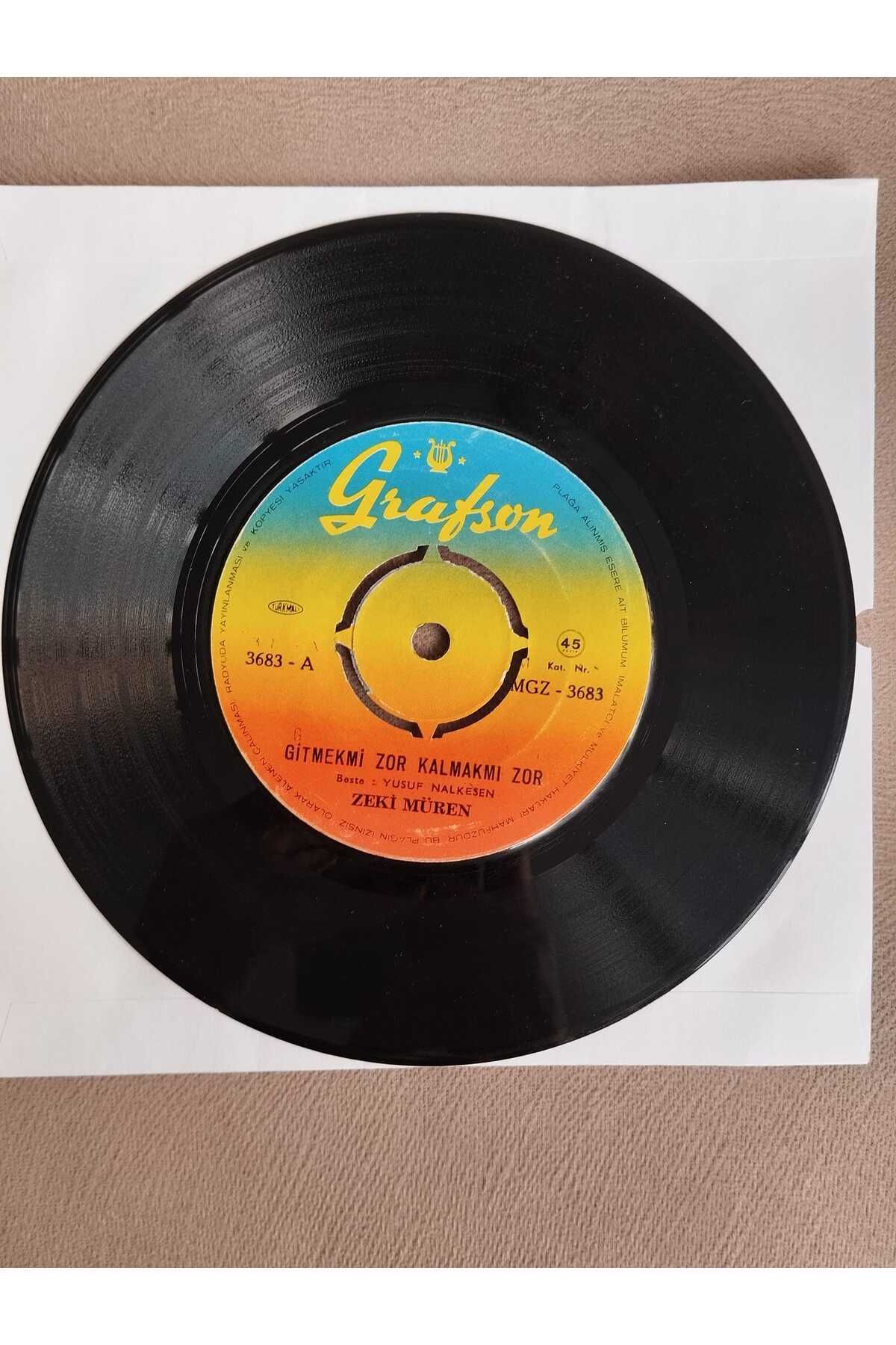 Plakperest Zeki Müren – Gitmek Mi Zor Kalmak Mı Zor - 1971 Türkiye Basım 45lik Plak-2.EL