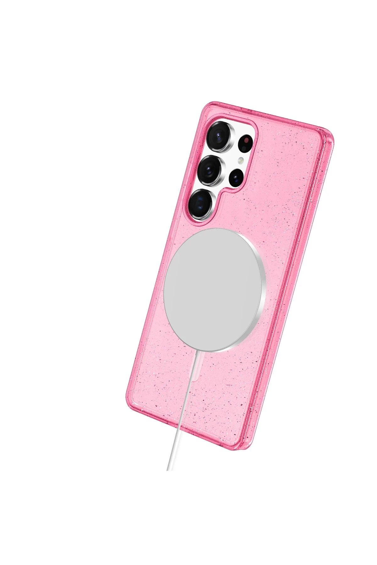 NewFace Samsung Galaxy S24 Ultra Kılıf Glow Magsafe Kapak - Pembe DPMAH