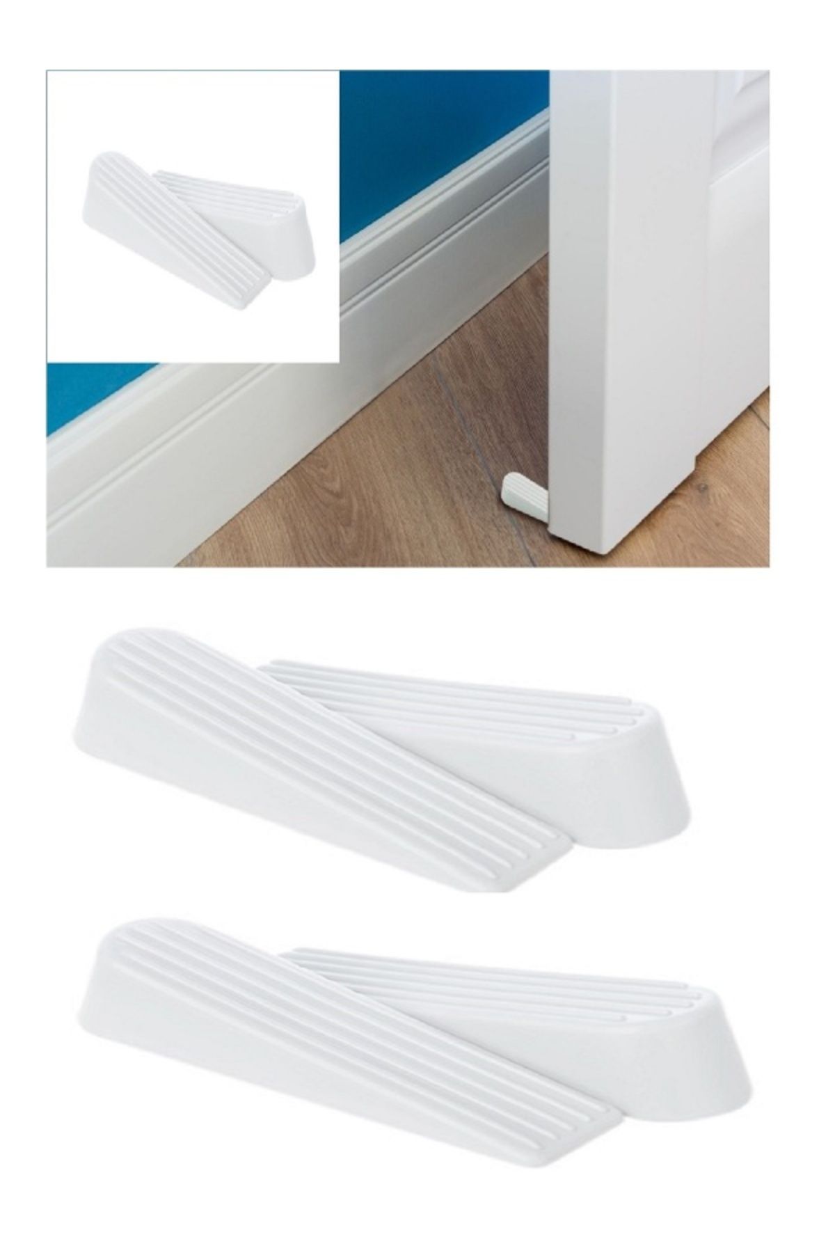 noip 4 Adet Kapı Rampası Kapı Stoperi - Kapı Tamponu Çarpma Önleyici Set (7474)