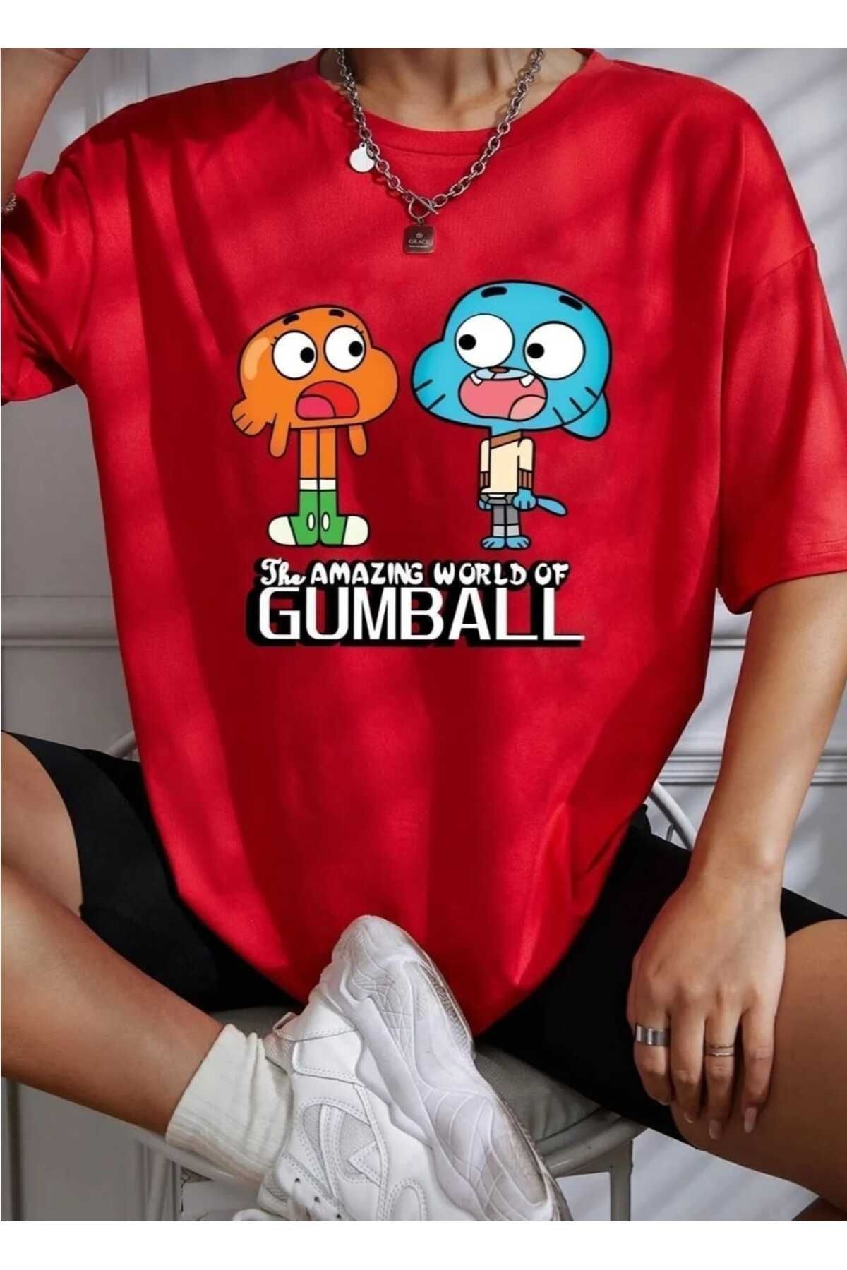 TekTarzz Unisex Gumball Baskılı Tshirt