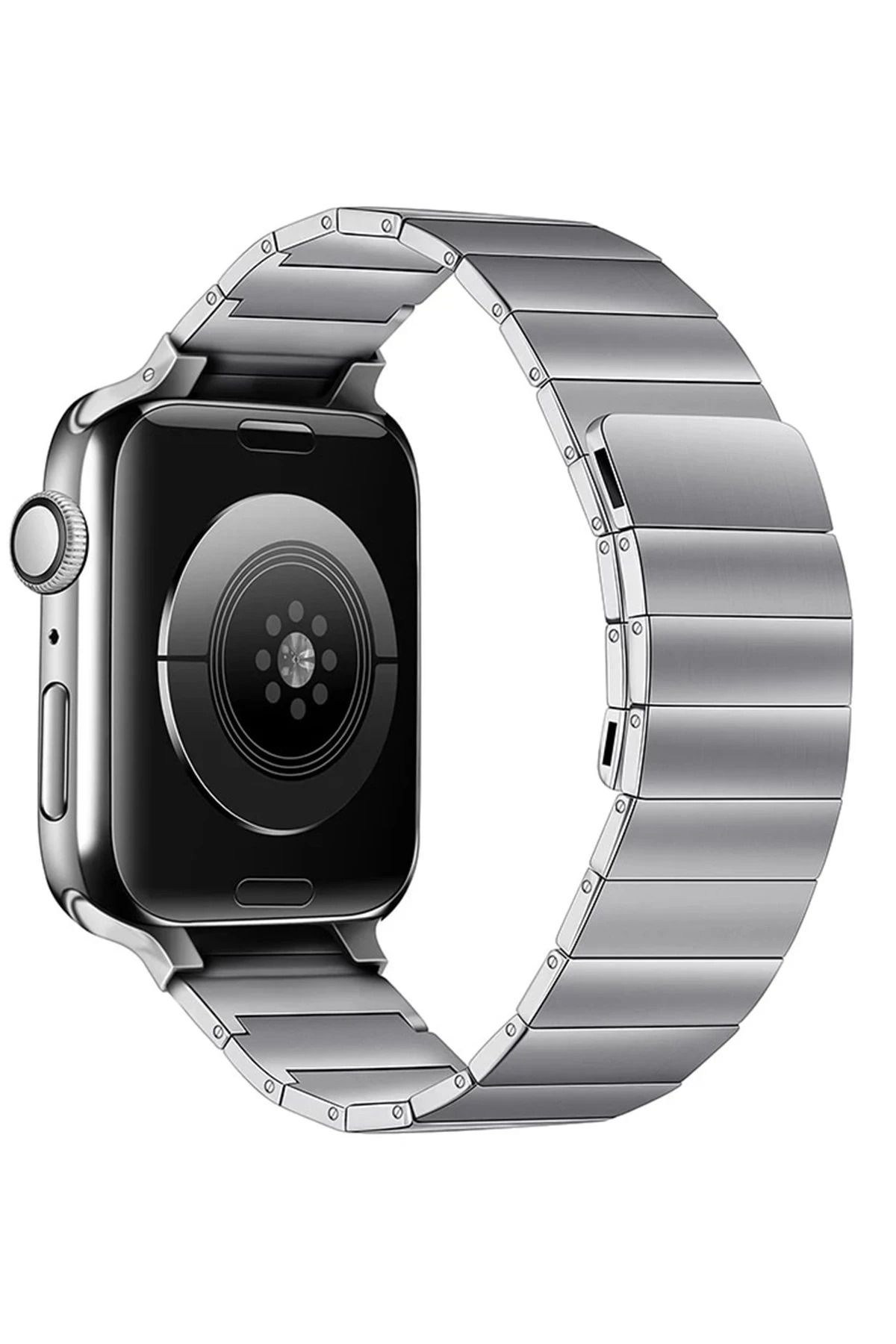 NewFace Apple Watch 42mm KR404 Huks Kordon - Gümüş BSTMY