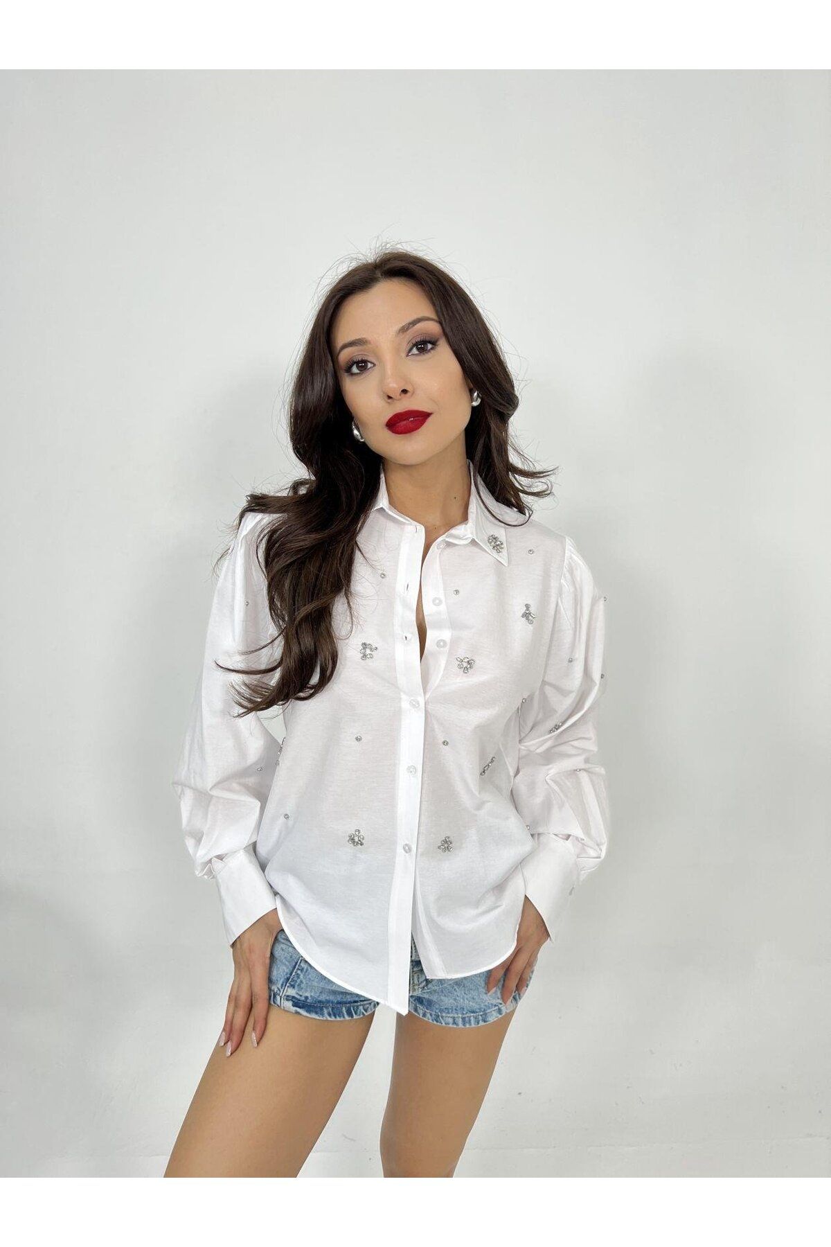 ARUZ MODA 6871 GÖMLEK-BEYAZ