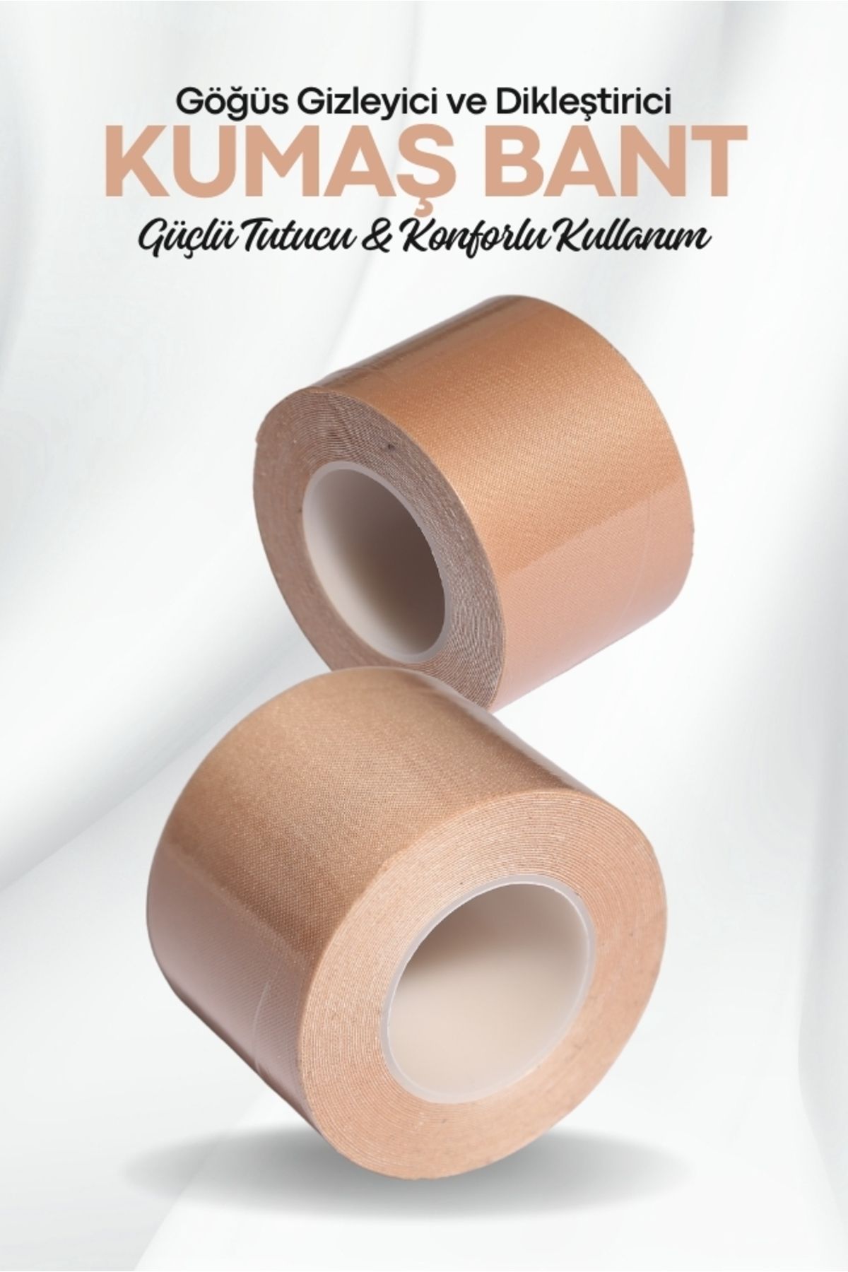 N QUEEN COLLECTION Tekli Göğüs Gizleyici ve Dikleştirici Kumaş Bant – Güçlü Tutucu & Konforlu Kullanım