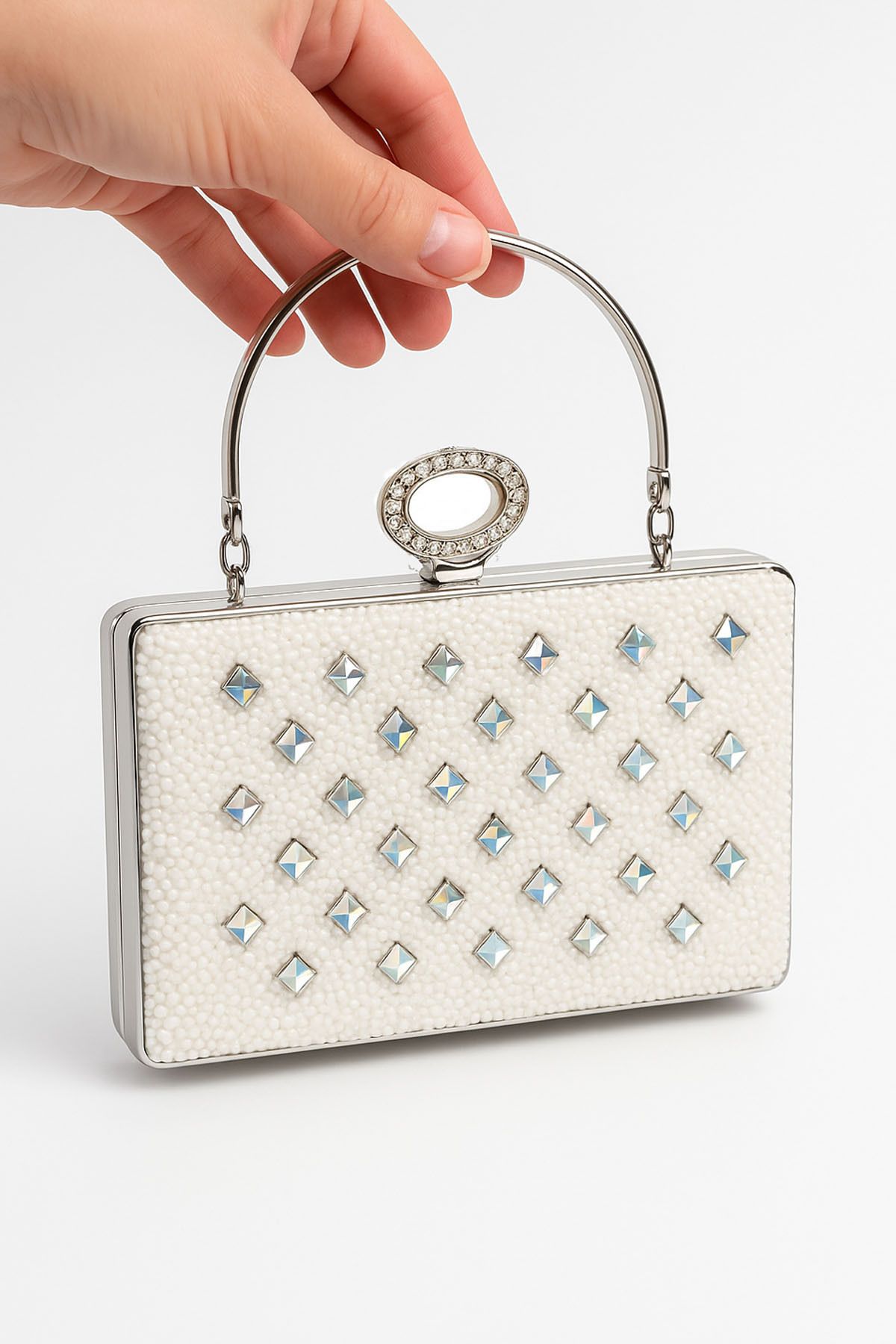 Lifonbag Kadın Kristal Taşlı Abiye Çantası Özel Gün Çantası