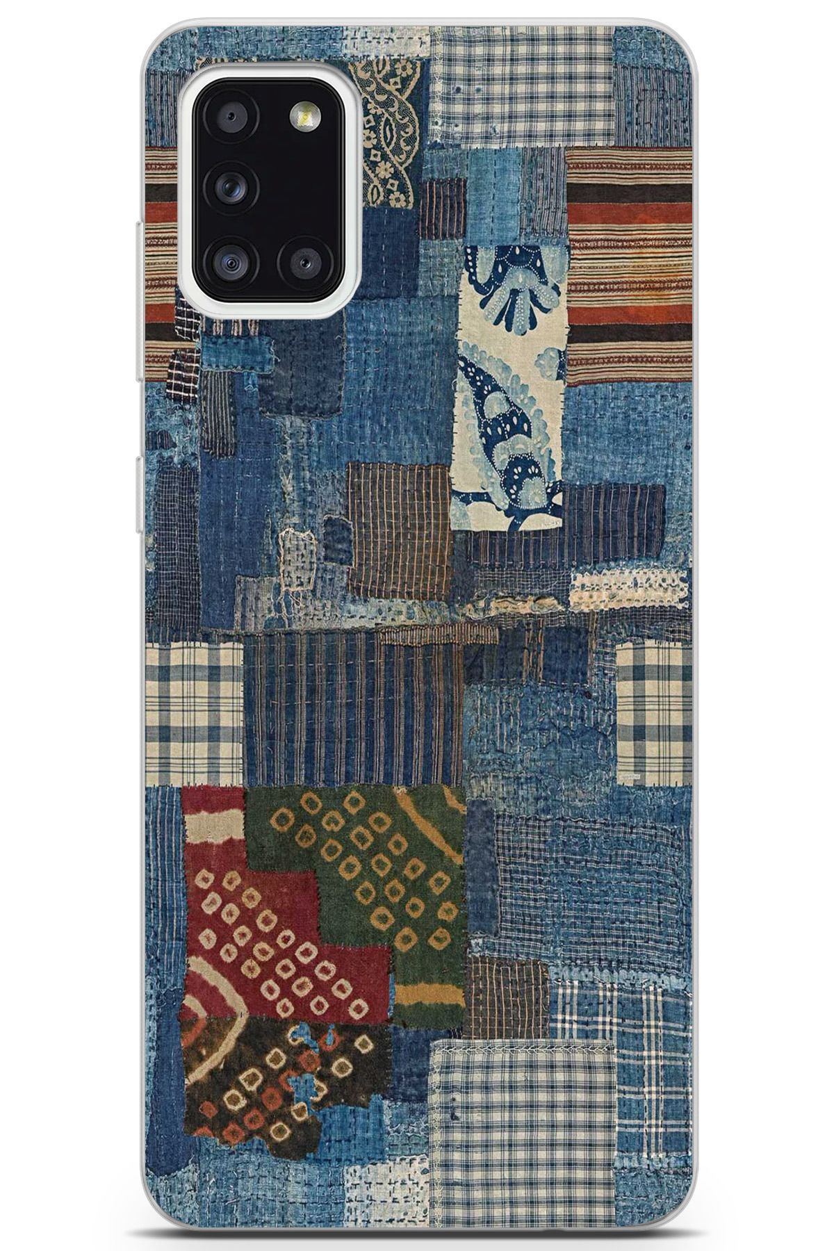 moonset Samsung Galaxy A31 Uyumlu Vintage Tasarımlı Baskılı Şeffaf Telefon Kılıfı