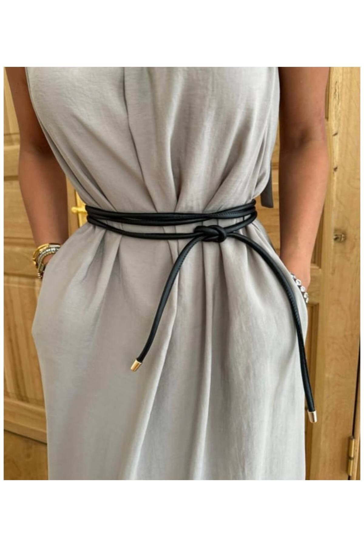NOİR LUXE Bağlamalı Kordon Kadın Kemer Pantolon Kemeri Elbise Kemeri Gömlek Kemeri Ceket Kemeri