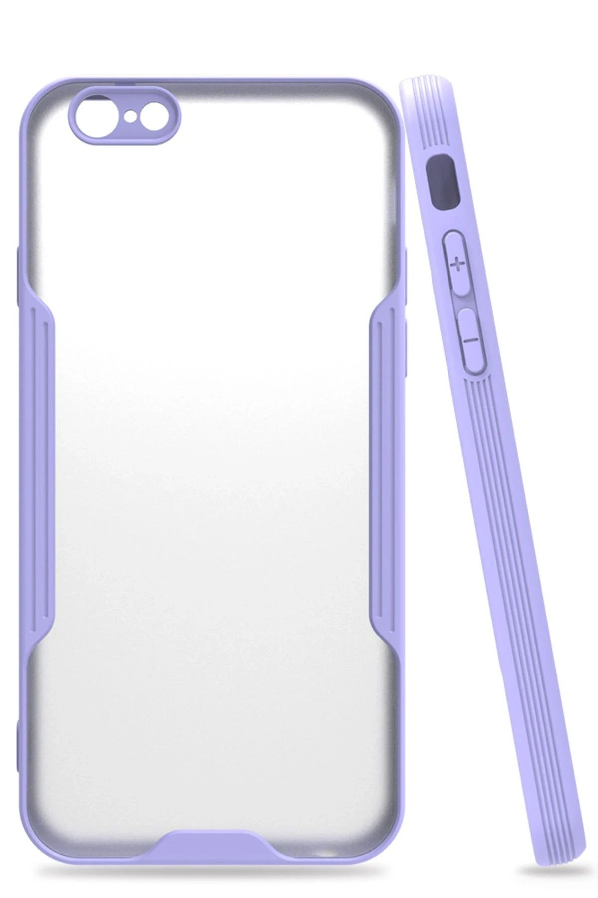 NewFace iPhone 6 Kılıf Platin Silikon - Lila BSTMY