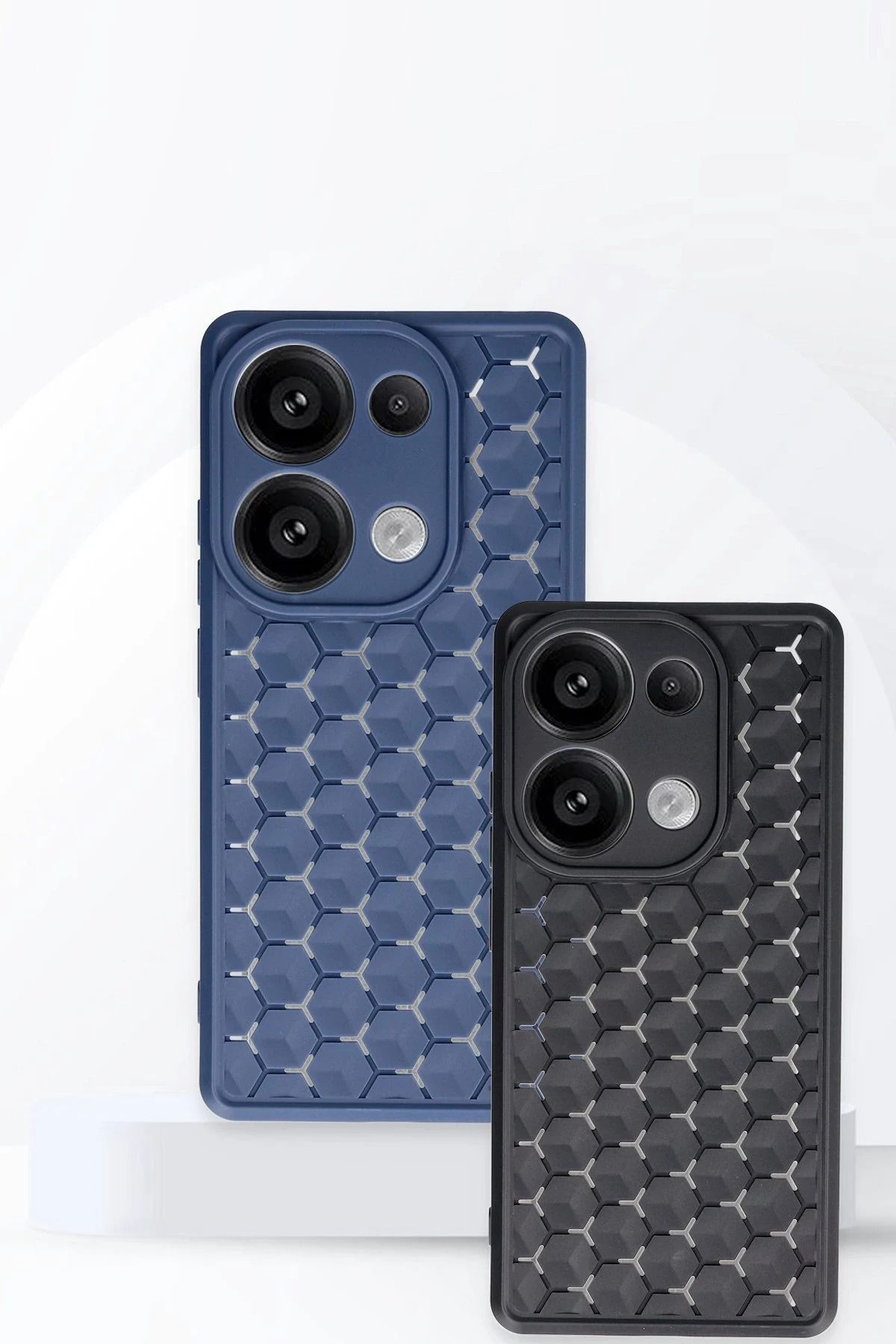 NewFace Xiaomi Redmi Note 13 Pro 4G Kılıf Petek Silikon Kapak - Lila BSTMY