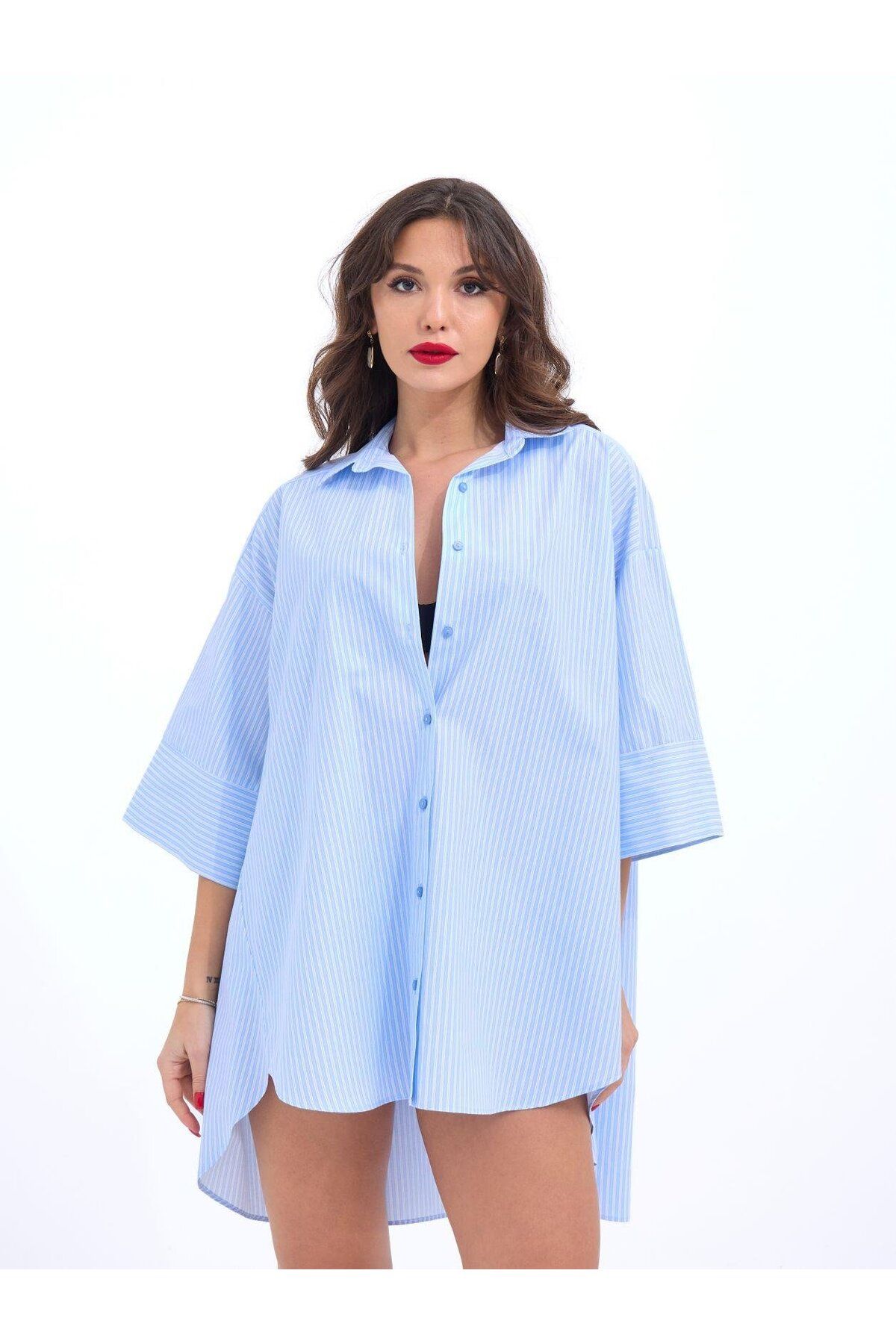 ARUZ MODA 4328 GÖMLEK-SAN DİEGO ÇİZGİLİ