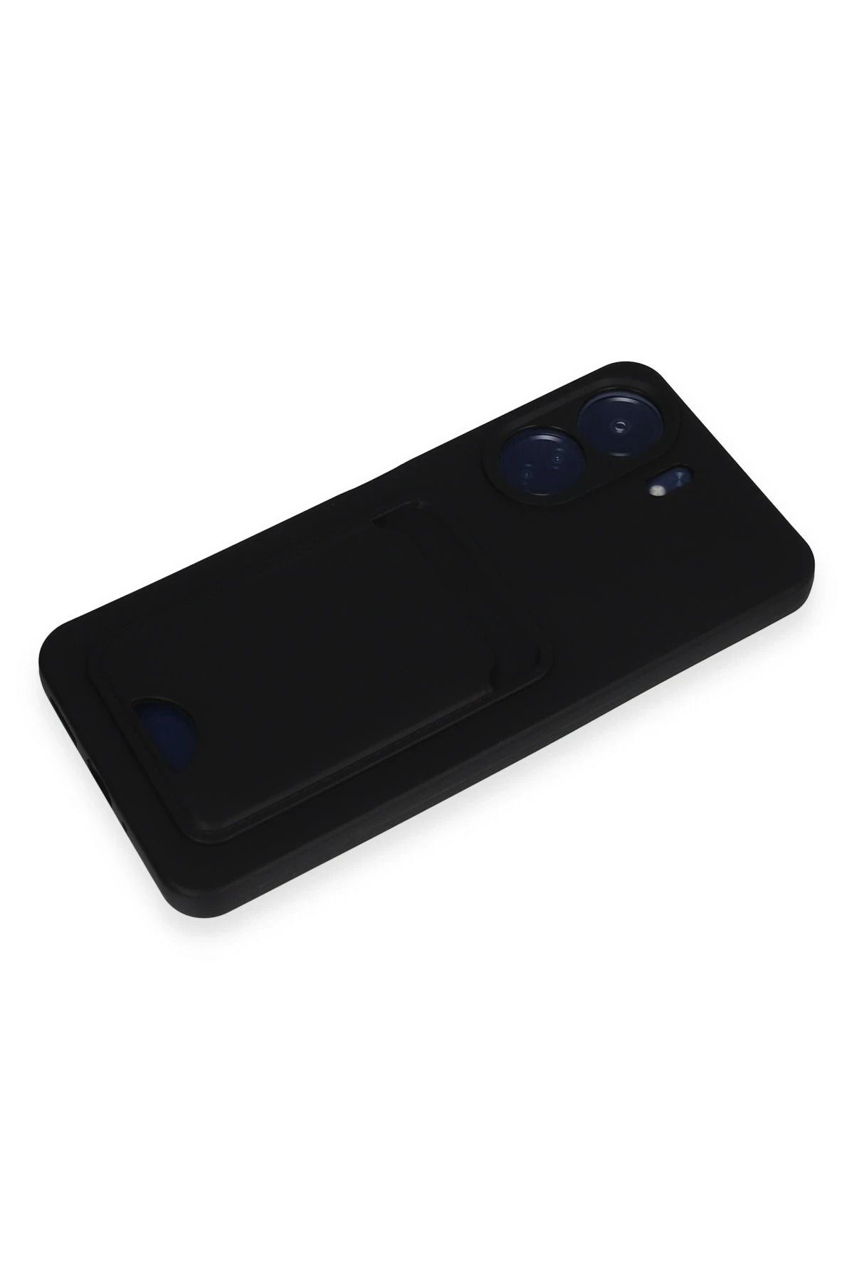 NewFace Xiaomi Redmi 13C Kılıf Kelvin Kartvizitli Silikon - Siyah DPMAH
