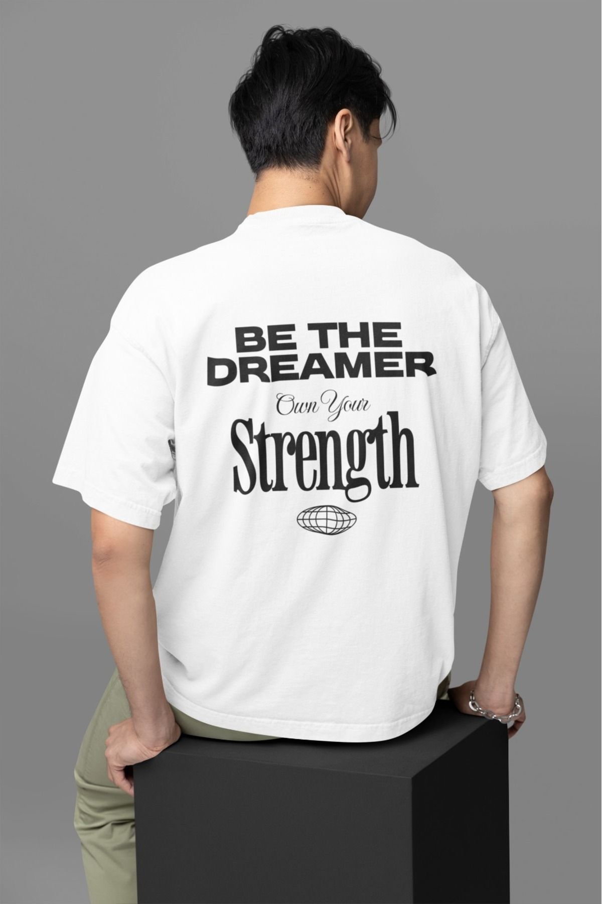 Butik ERKEK/KADIN -BE THE DREAMER- TRANSFER BASKILI YUVARLAK YAKA KISA KOL TİŞÖRT