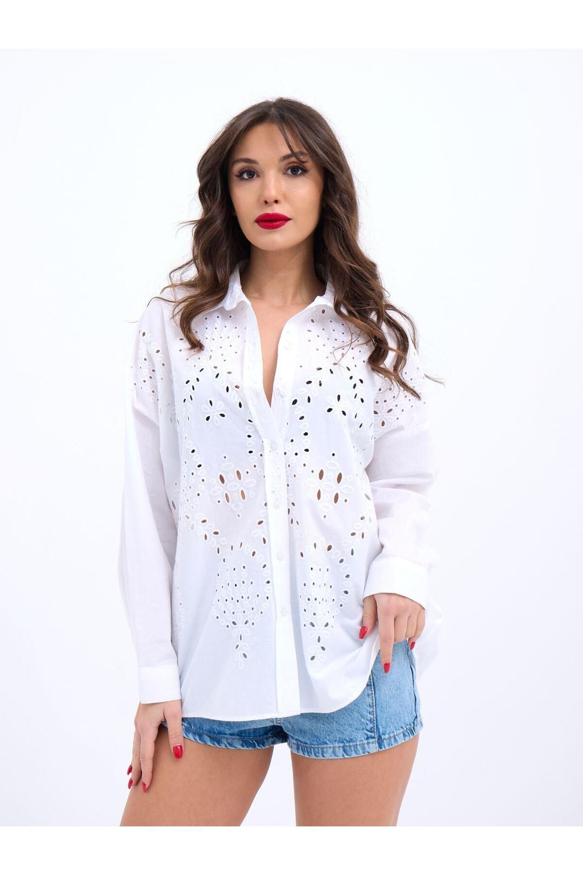 ARUZ MODA 7034 GÖMLEK-BEYAZ