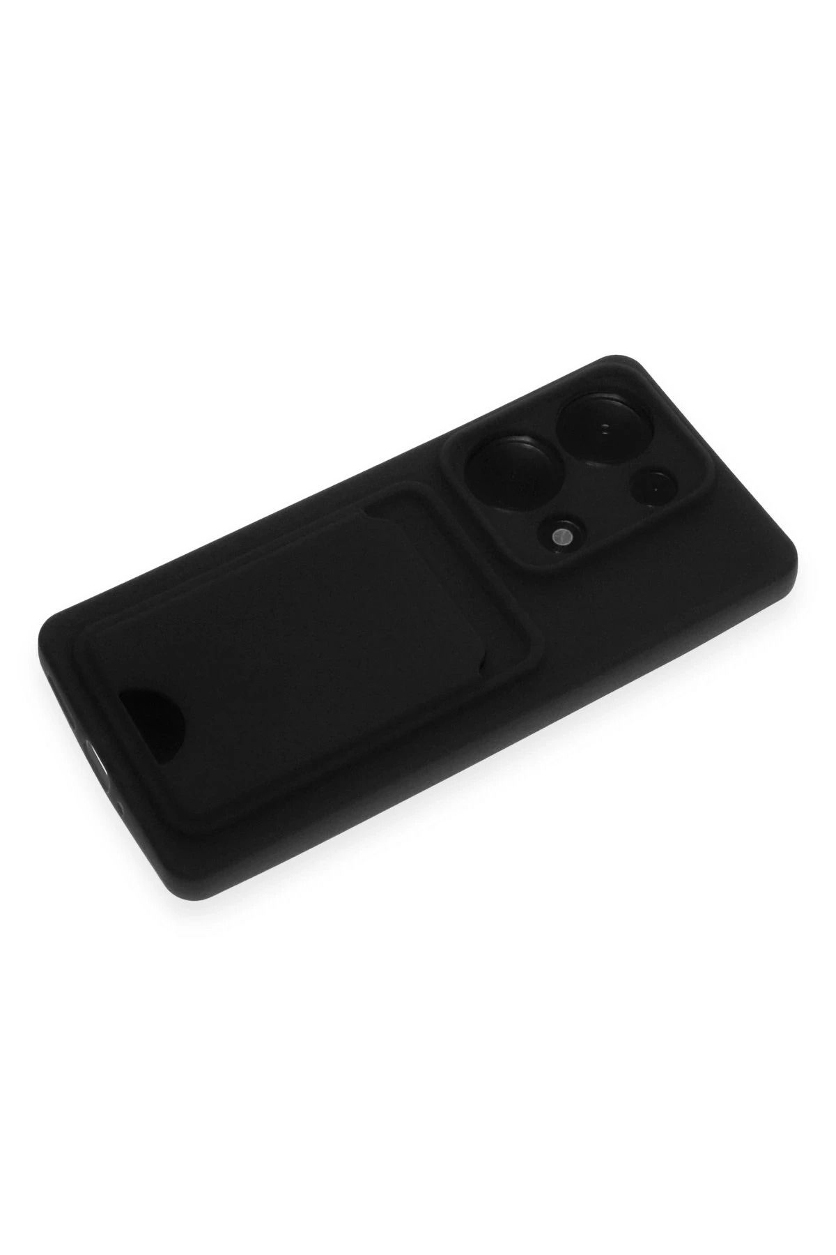 NewFace Xiaomi Redmi Note 13 Pro 4G Kılıf Kelvin Kartvizitli Silikon - Siyah DPMAH