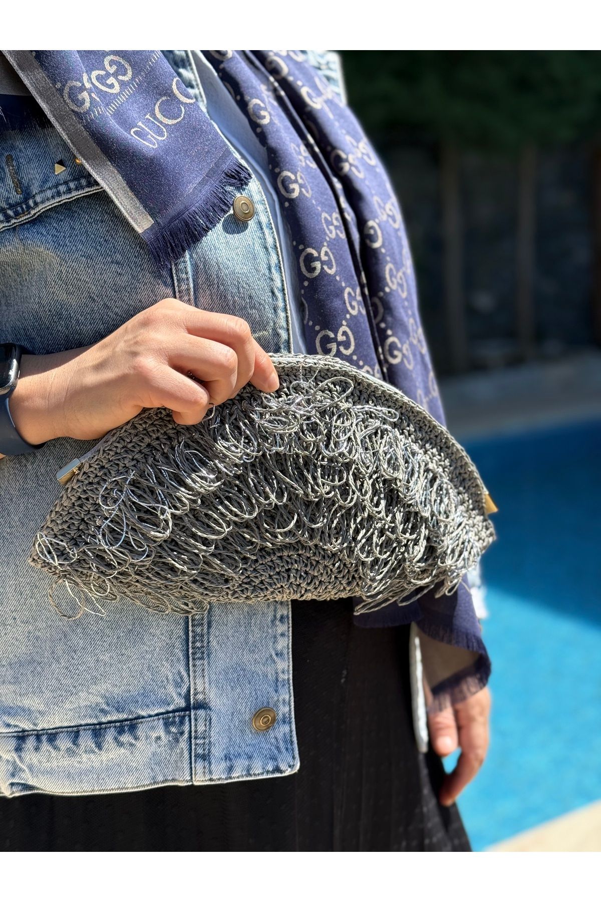 PIRILTI El yapımı özel tasarım portföy clutch