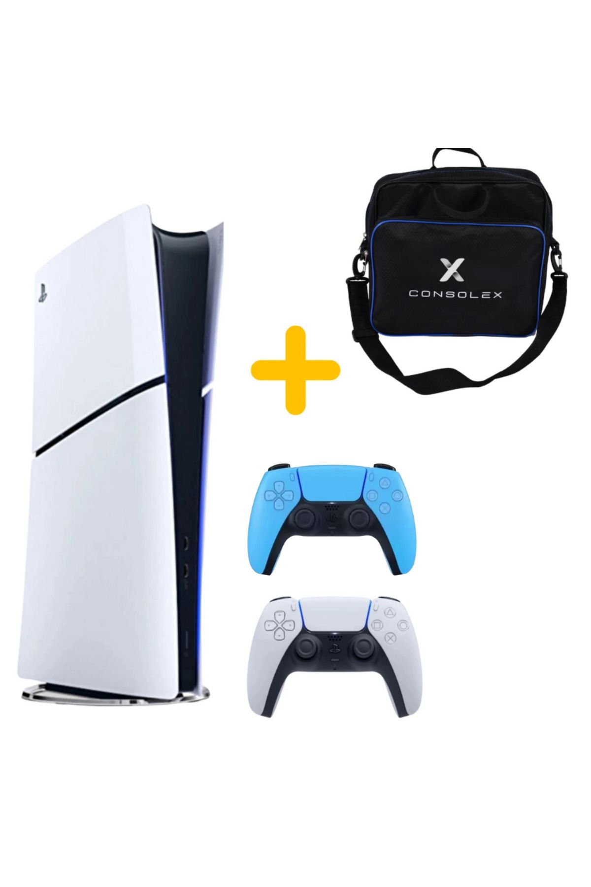 Sony Playstation 5 - CFI 2016 Avrupa - Slim Dijital Versiyon - Çift Kol (Mavi) + ÇANTA