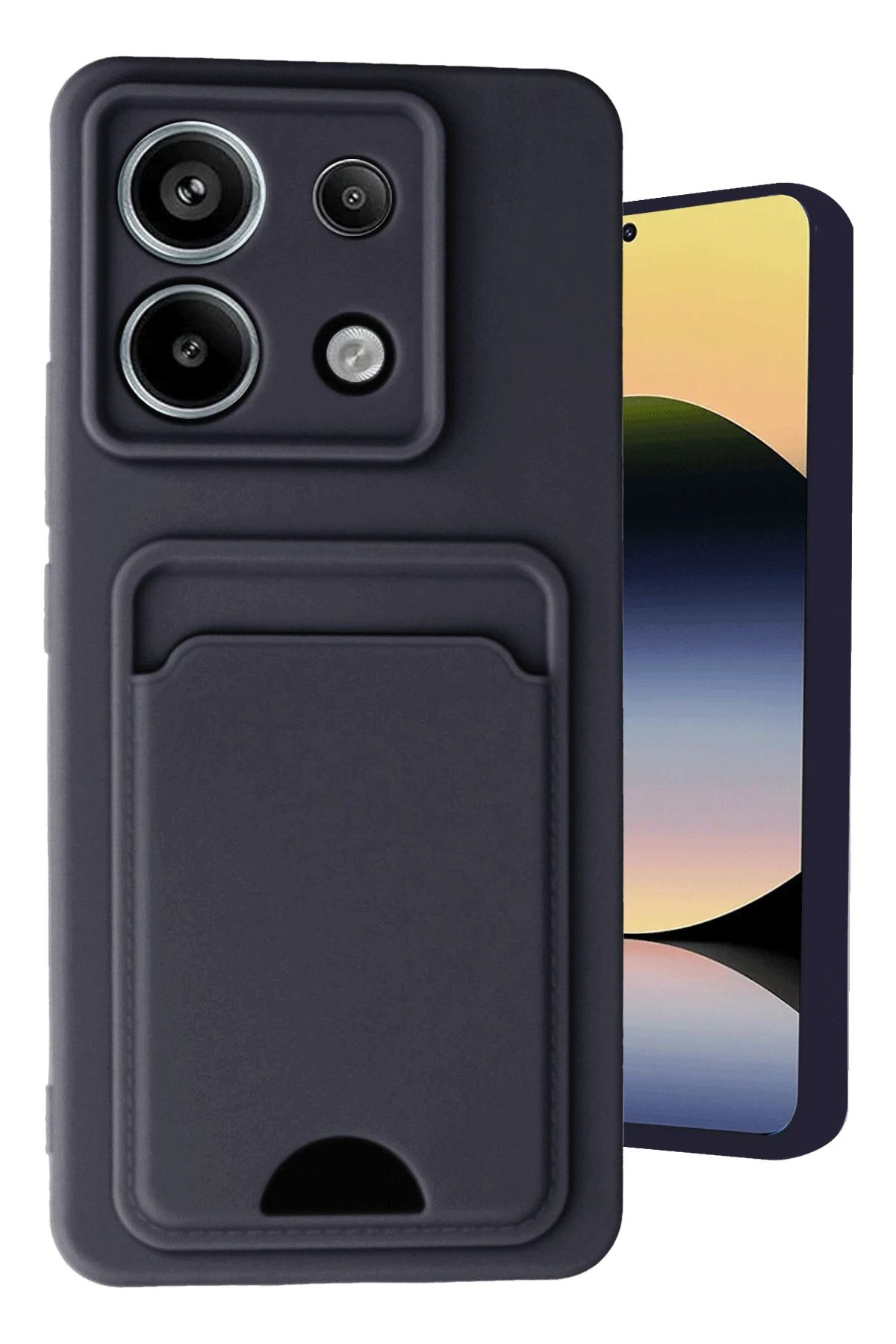 NewFace Xiaomi Redmi Note 13 Pro 5G Kılıf Kelvin Kartvizitli Silikon - Siyah BSTMY