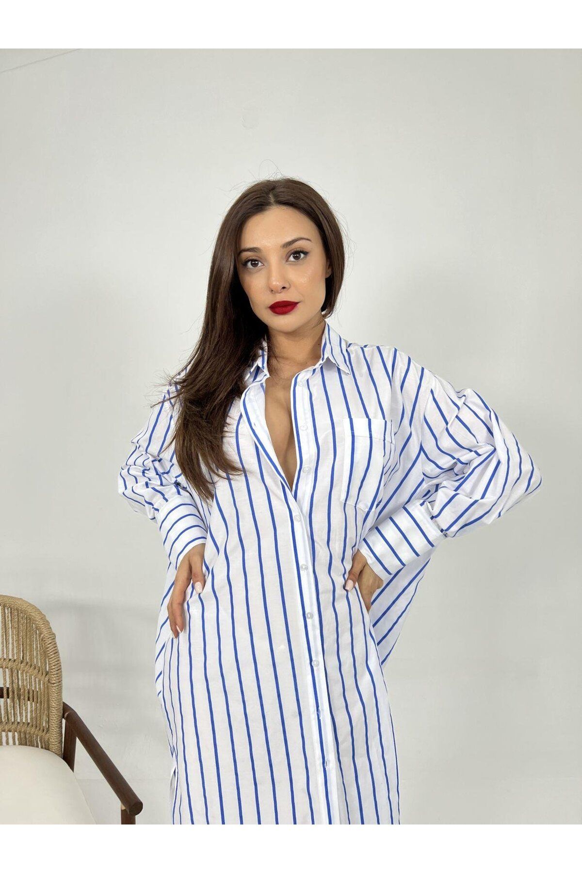 ARUZ MODA 5216 GÖMLEK-BALTİMORE ÇİZGİLİ