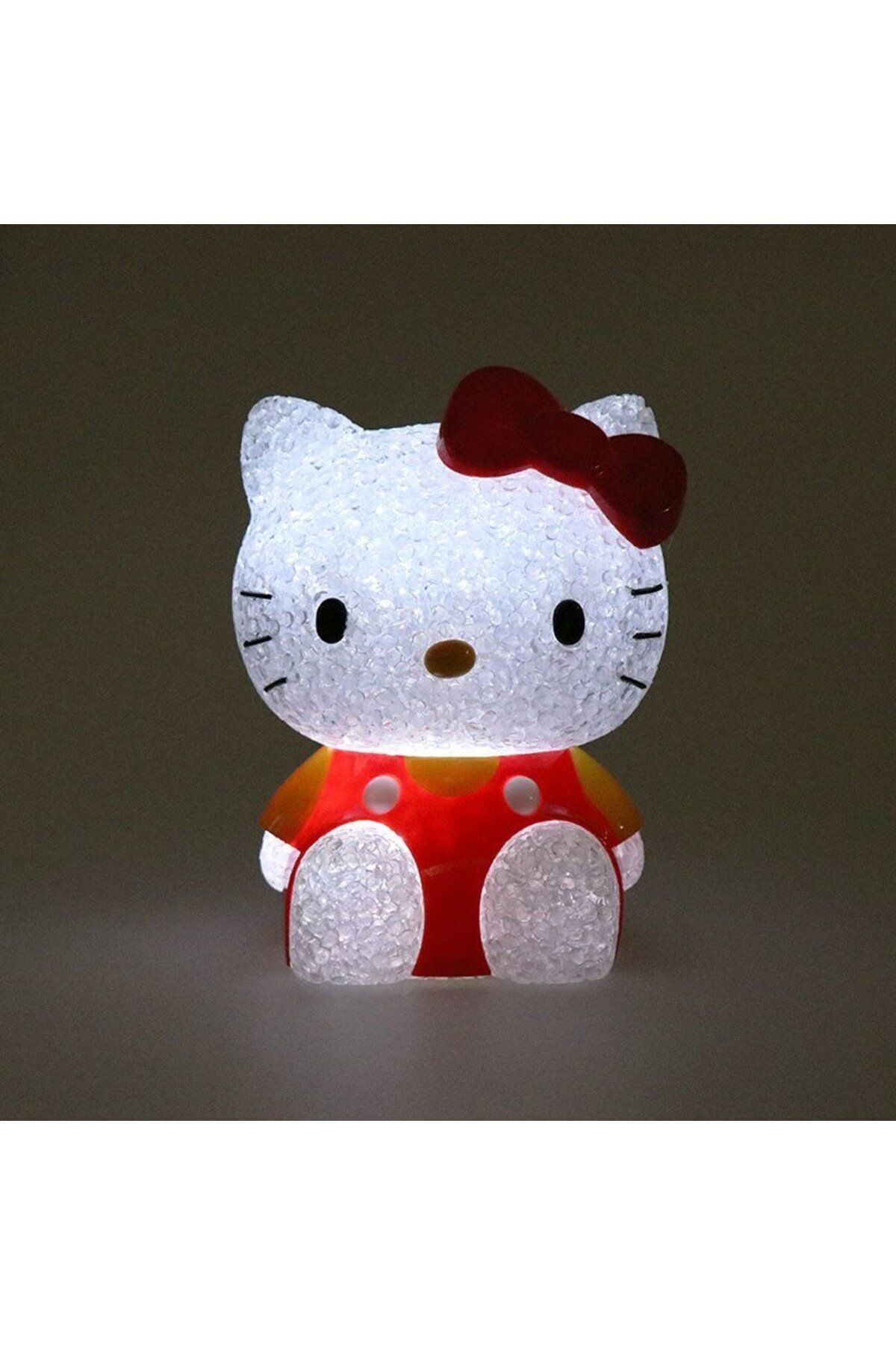 Sever Hello Kitty Figürlü Başucu Lambası - Dekoratif Masaüstü Gece Lambası 15 cm