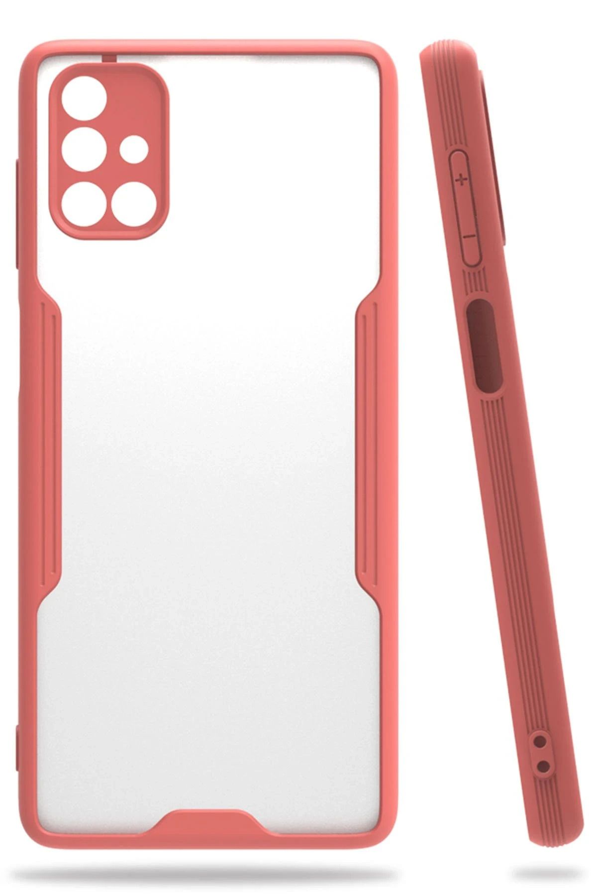 NewFace Samsung Galaxy M51 Kılıf Platin Silikon - Pembe SVLRS