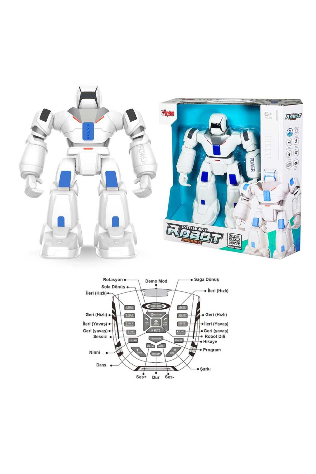 VARDEM OYUNCAK İNTERAKTİF DANSÇI ROBOT G16 KUMANDALI HAREKETLİ F/F SESLİ ŞARJLI 6+