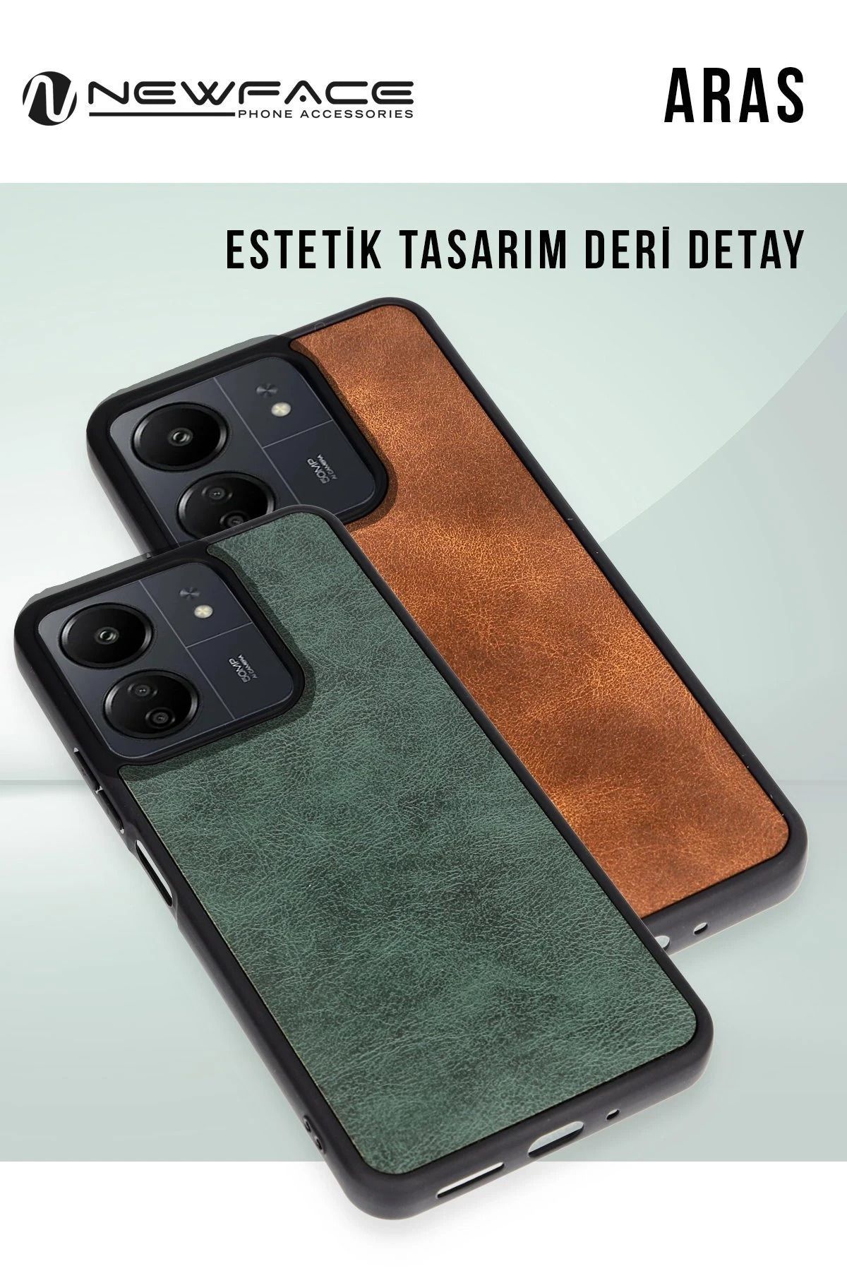 NewFace Reno 11F Kılıf Aras Deri Kapak - Koyu Yeşil BSTMY
