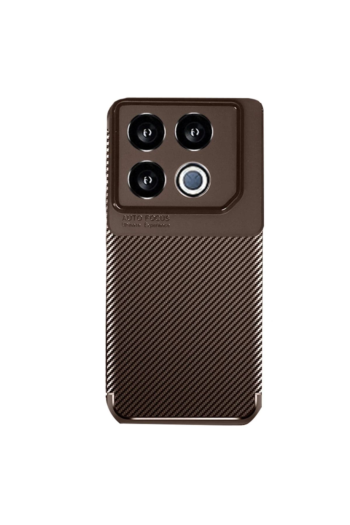 NewFace İnfinix GT 20 Pro Kılıf Auto Focus Karbon Kapak - Kahverengi BSTMY
