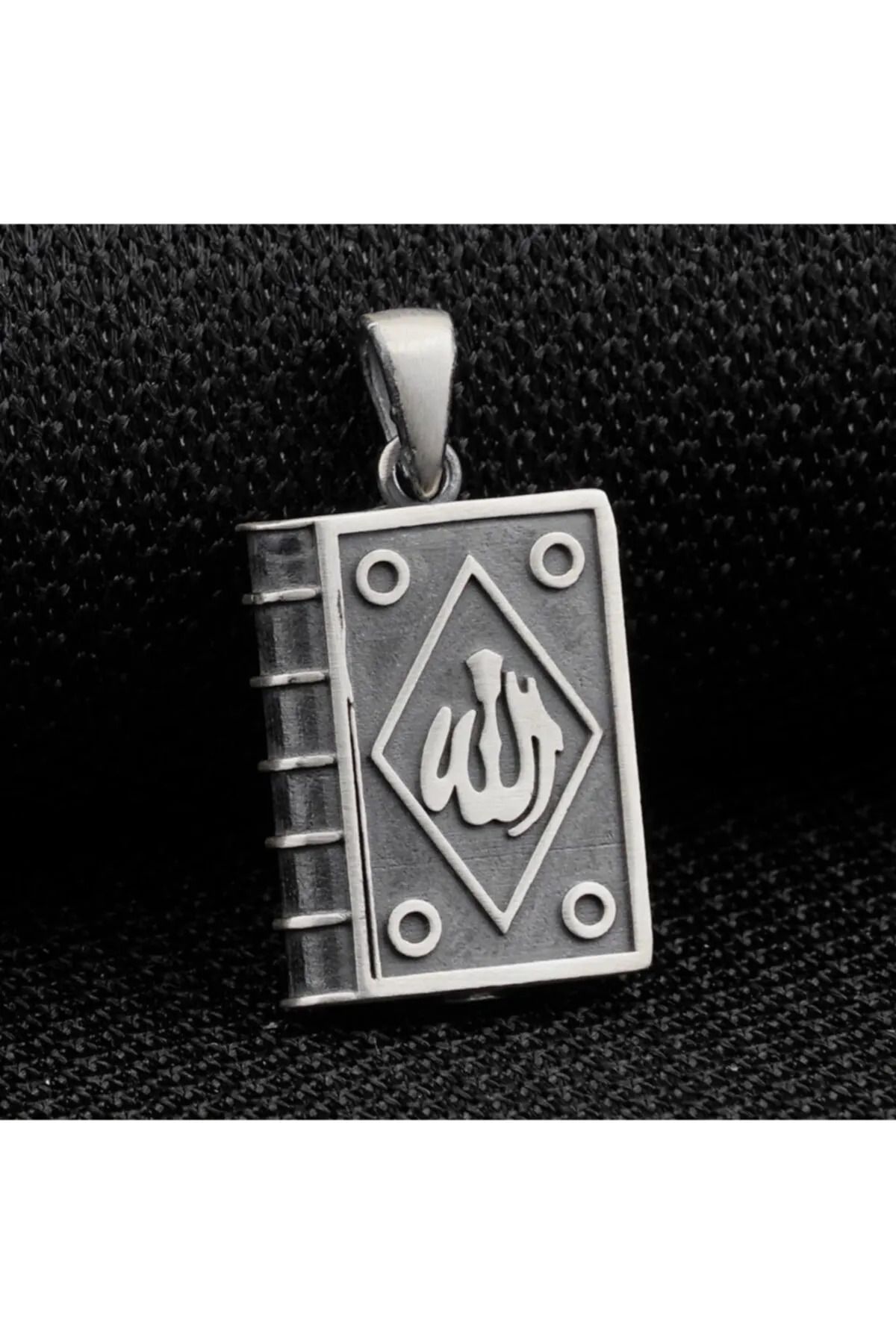 MODA925 925 Ayar Gümüş Allah Yazılı Cevşen Muska Kabı Kolye