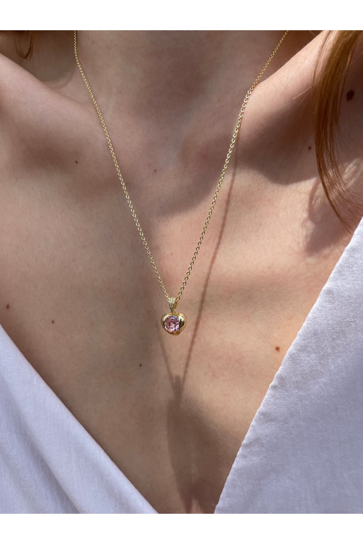 Hora Pinky Heart Premium Gold Xuping Kolye