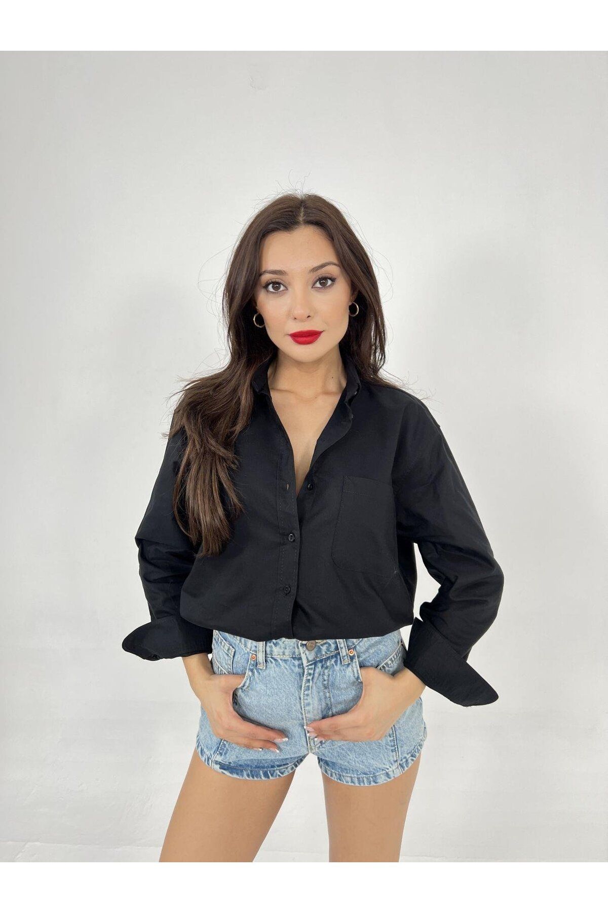 ARUZ MODA 6748 GÖMLEK-SİYAH