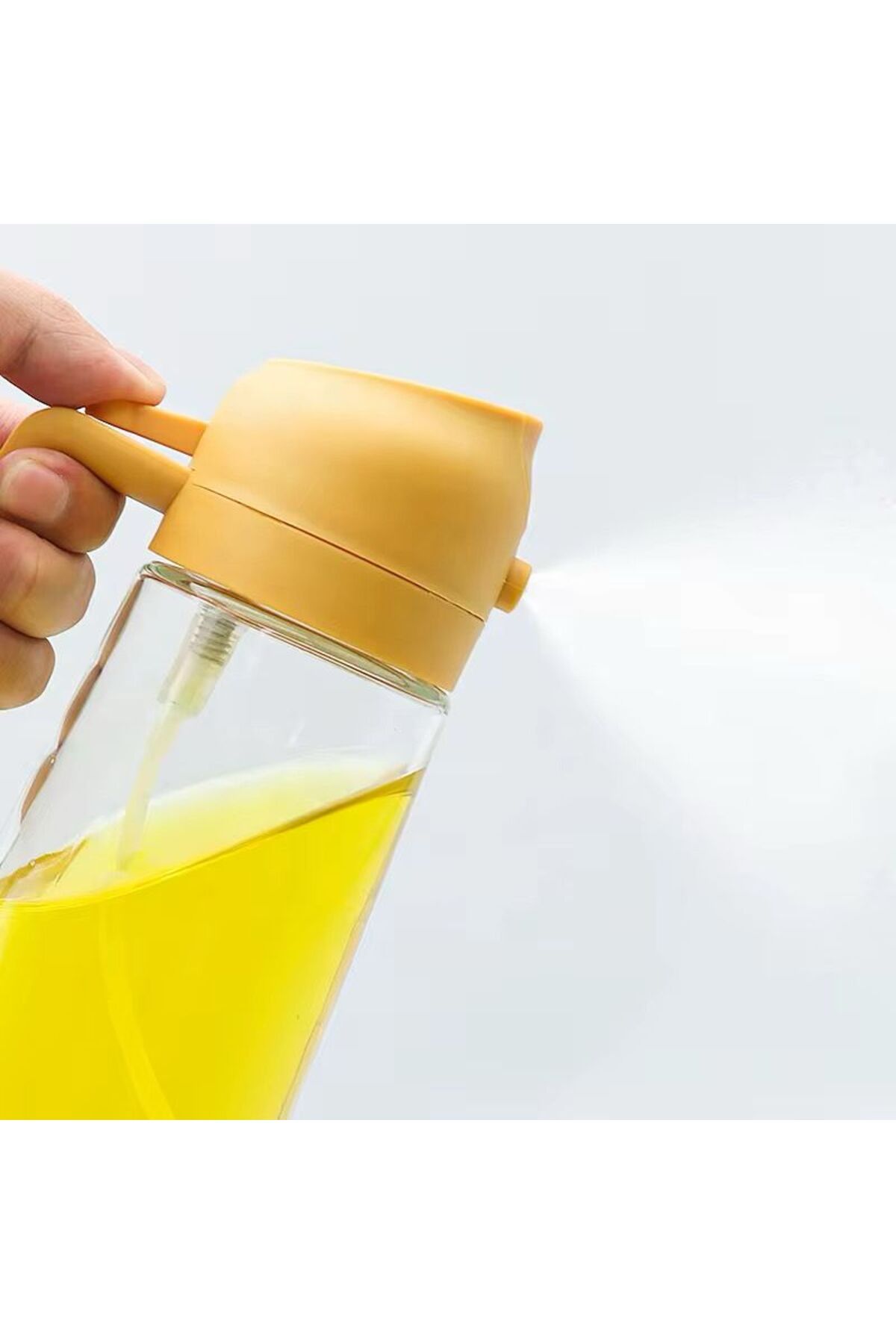 KUNFLEX-Double Function Large Size 600 ml Glass Sprayed Oil Pot 6