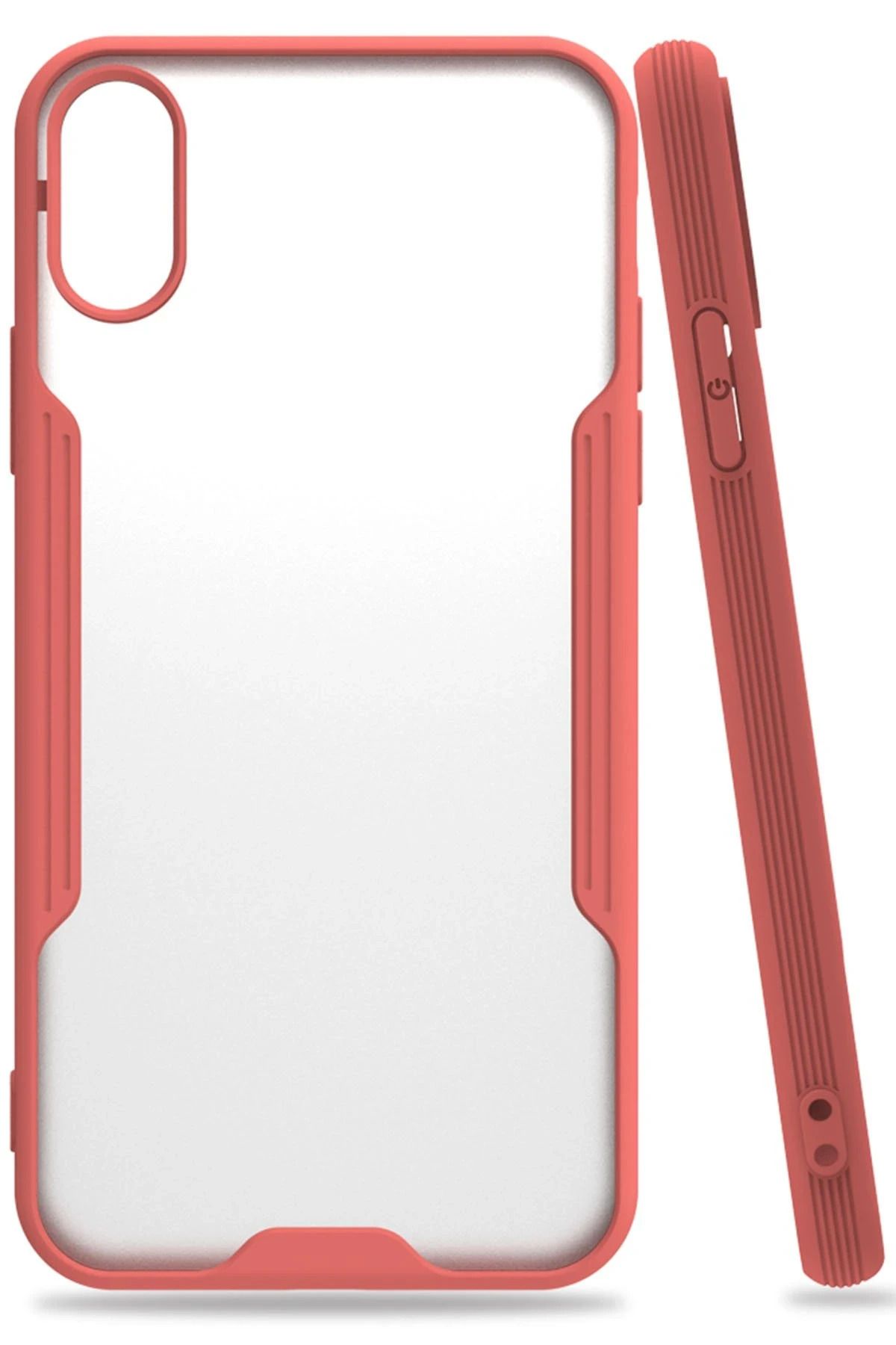 NewFace iPhone X Kılıf Platin Silikon - Pembe BSTMY