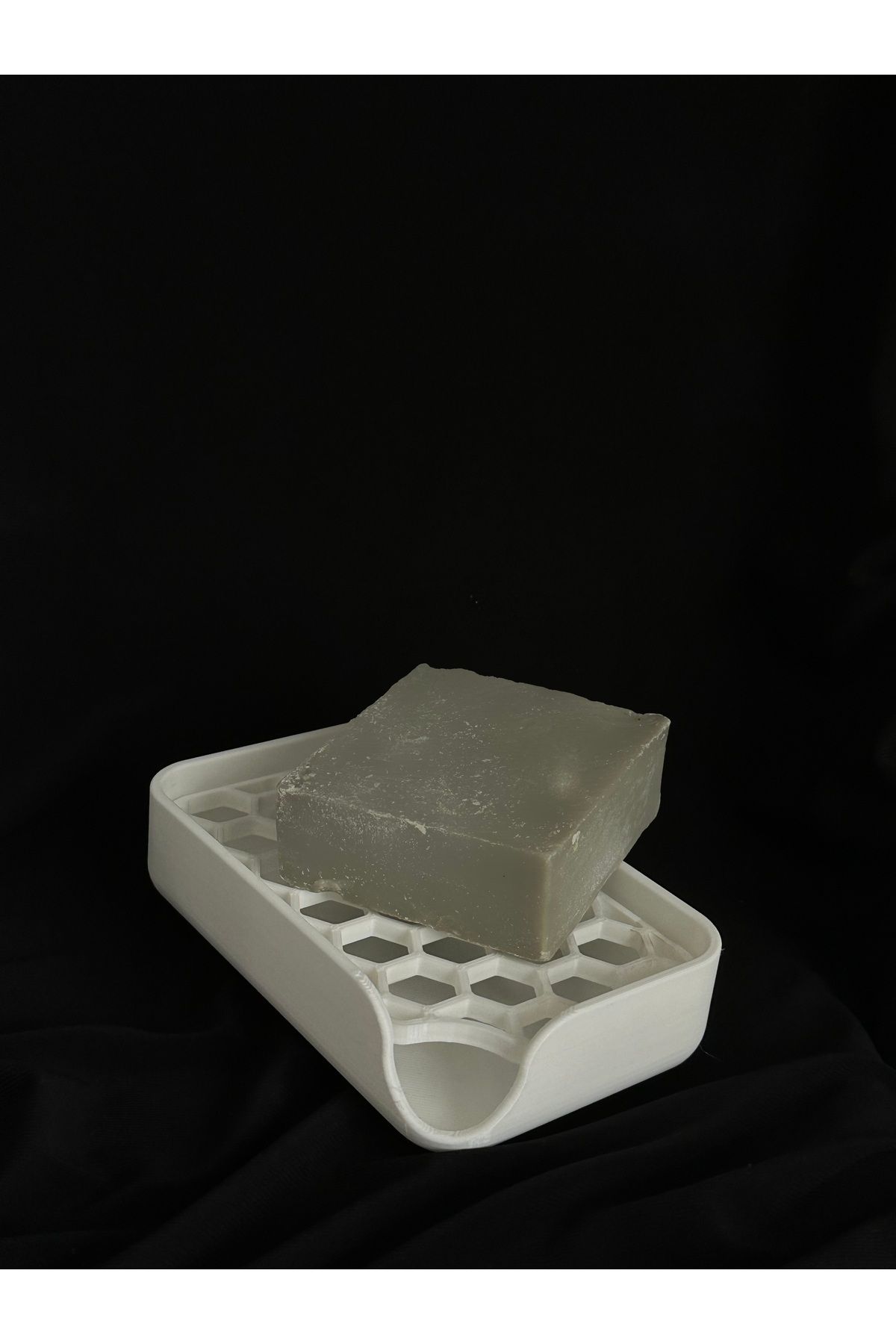Minimal3D Petek Desenli Modern Sabunluk - Kuru Kalma Özellikli