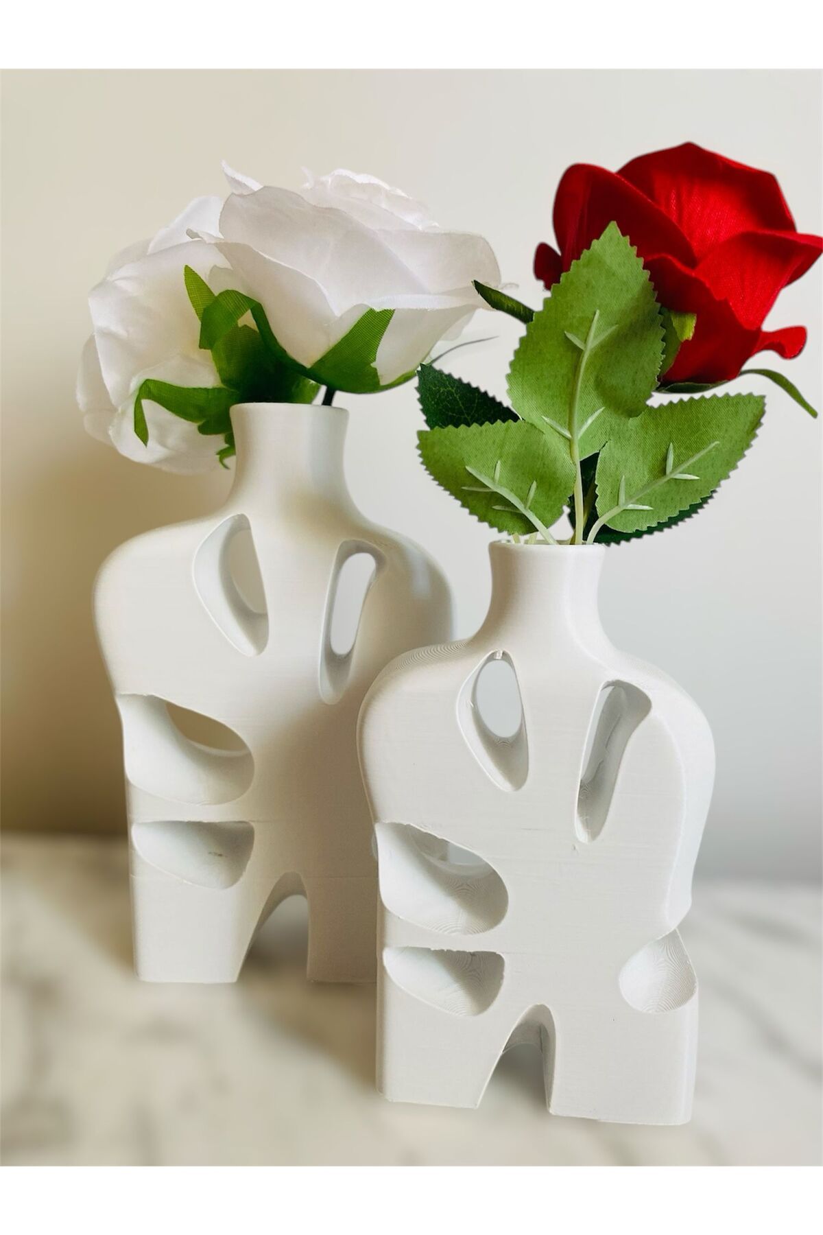 Eta3d 2'li Modern Tasarımlı Vazo Set