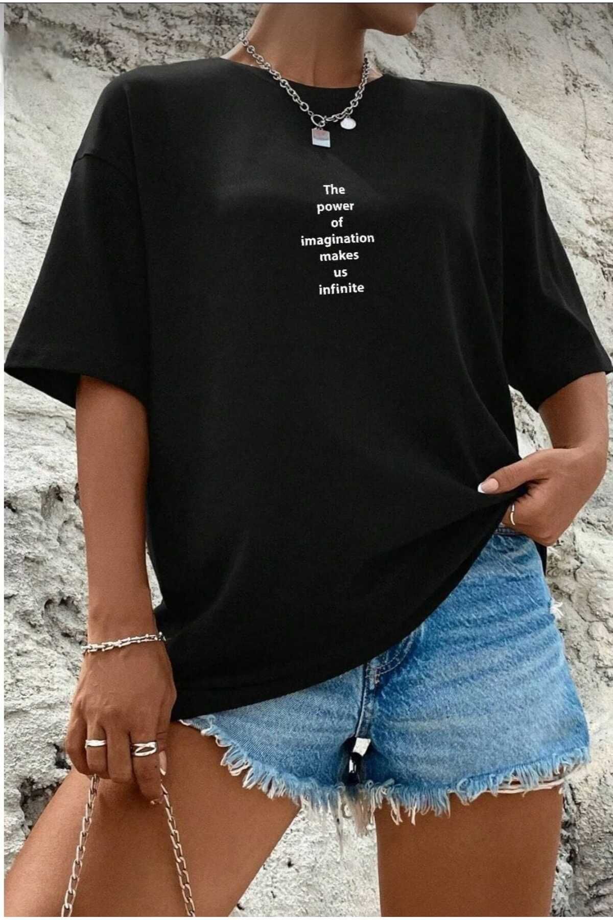 TekTarzz Unisex The Of Makes Baskılı Oversize Tshirt