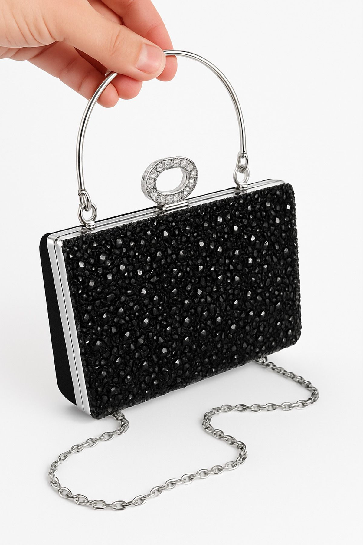 Lifonbag Kadın Kristal Taşlı Abiye Çantası Özel Gün Çantası
