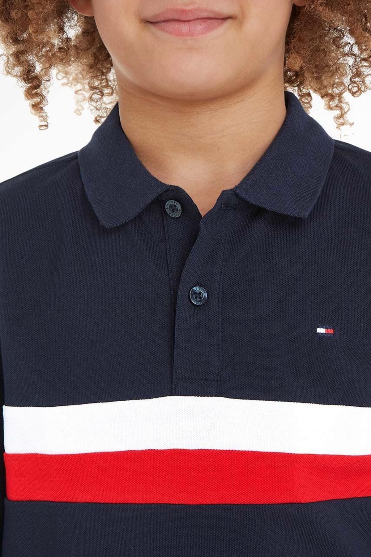 Tommy Hilfiger-Bluza polo baieti Tommy Hilfiger KB0KB08656 Bleumarin 176 CM 3