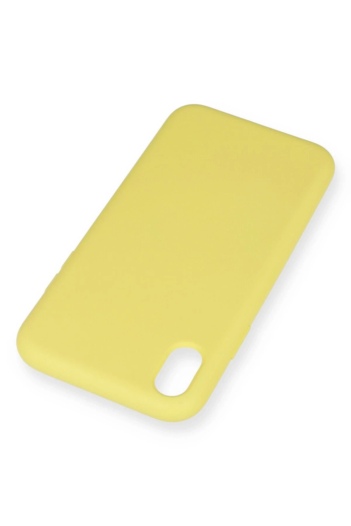 NewFace iPhone XR Uyumlu Kılıf Nano içi Kadife Silikon - Sarı BSTMY