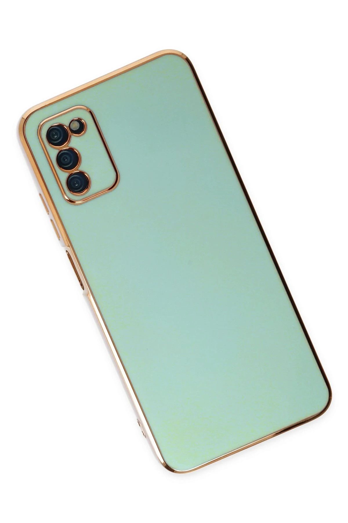 NewFace Samsung Galaxy A03S Kılıf Volet Silikon - Açık Yeşil BSTMY