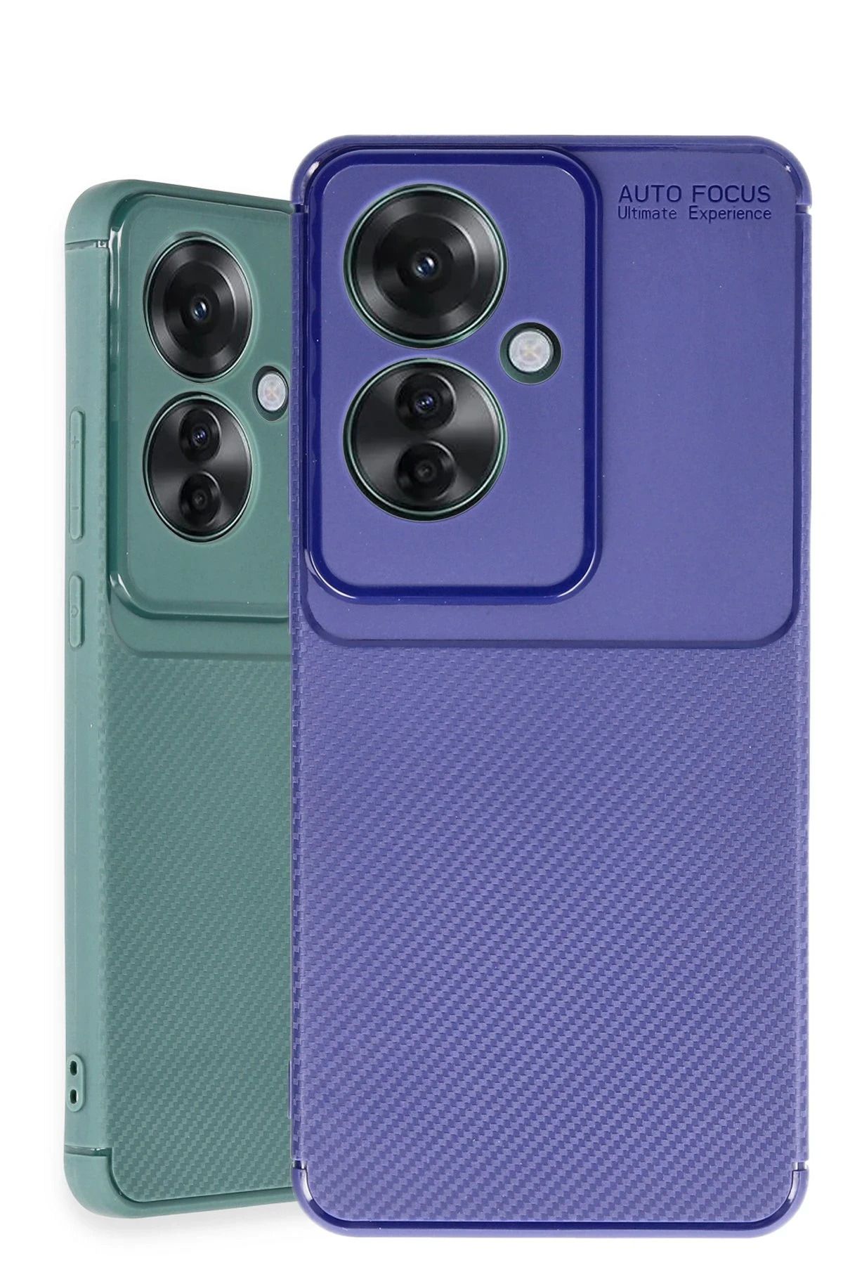 NewFace Reno 11F Kılıf Auto Focus Karbon Kapak - Lacivert BSTMY