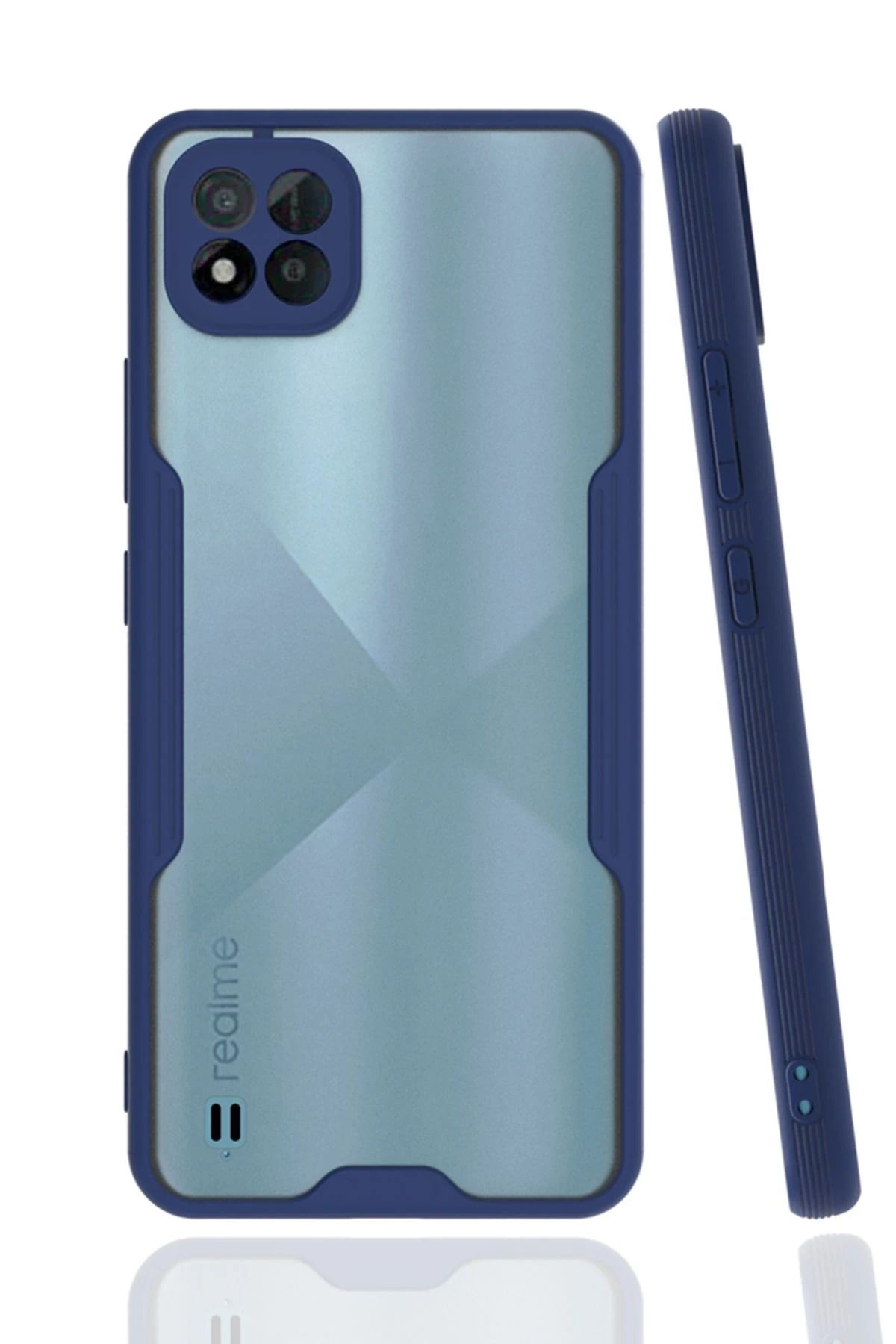 NewFace Realme C11 2021 Kılıf Platin Silikon - Lacivert BSTMY