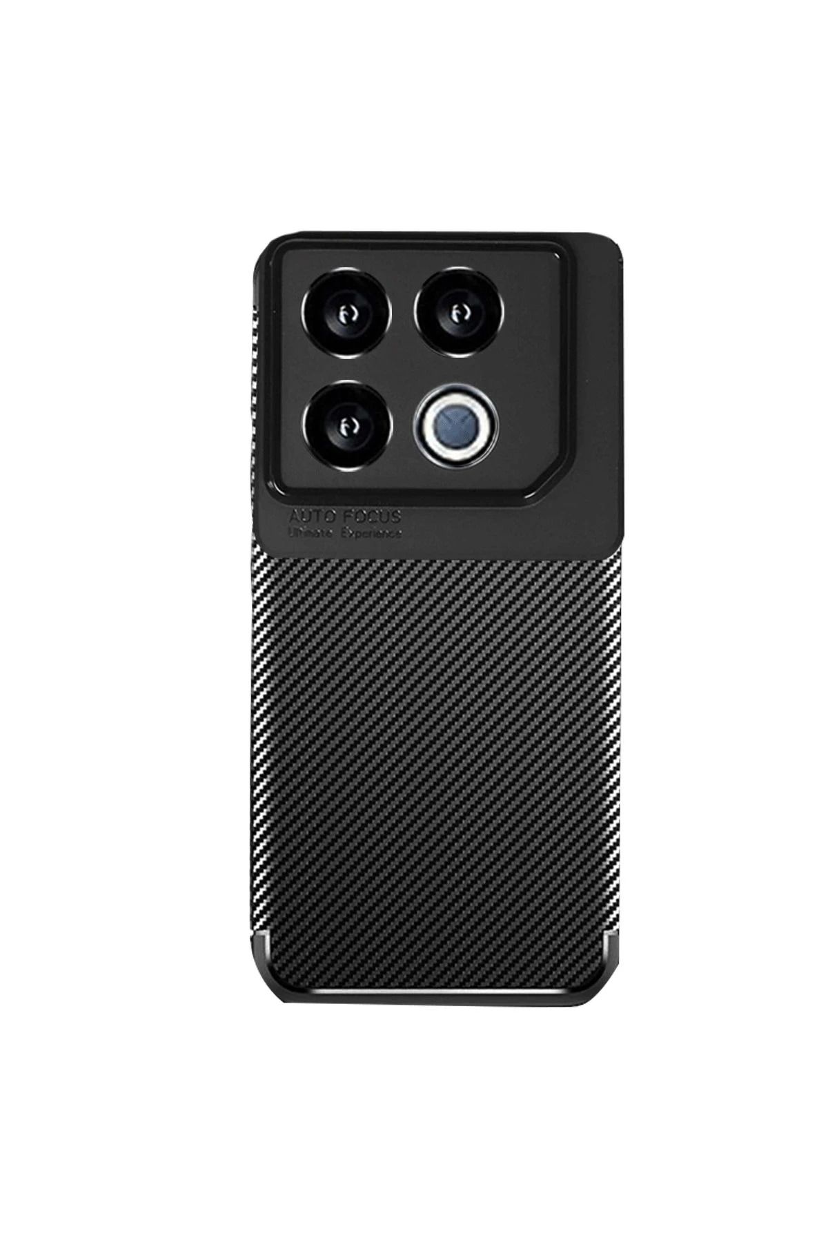 NewFace İnfinix GT 20 Pro Kılıf Auto Focus Karbon Kapak - Siyah BSTMY