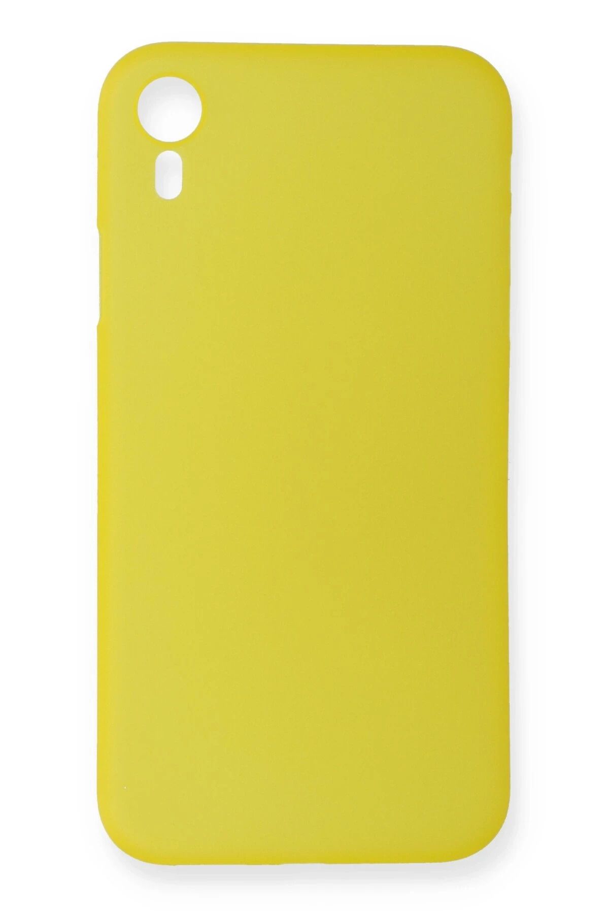 NewFace iPhone XR Kılıf PP Ultra İnce Kapak - Sarı BSTMY