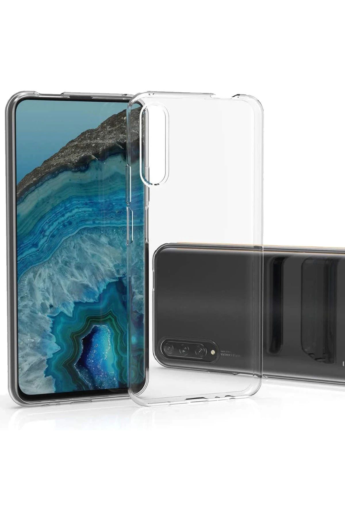 NewFace Huawei P Smart Pro / Y9S Kılıf Lüx Şeffaf Silikon BSTMY