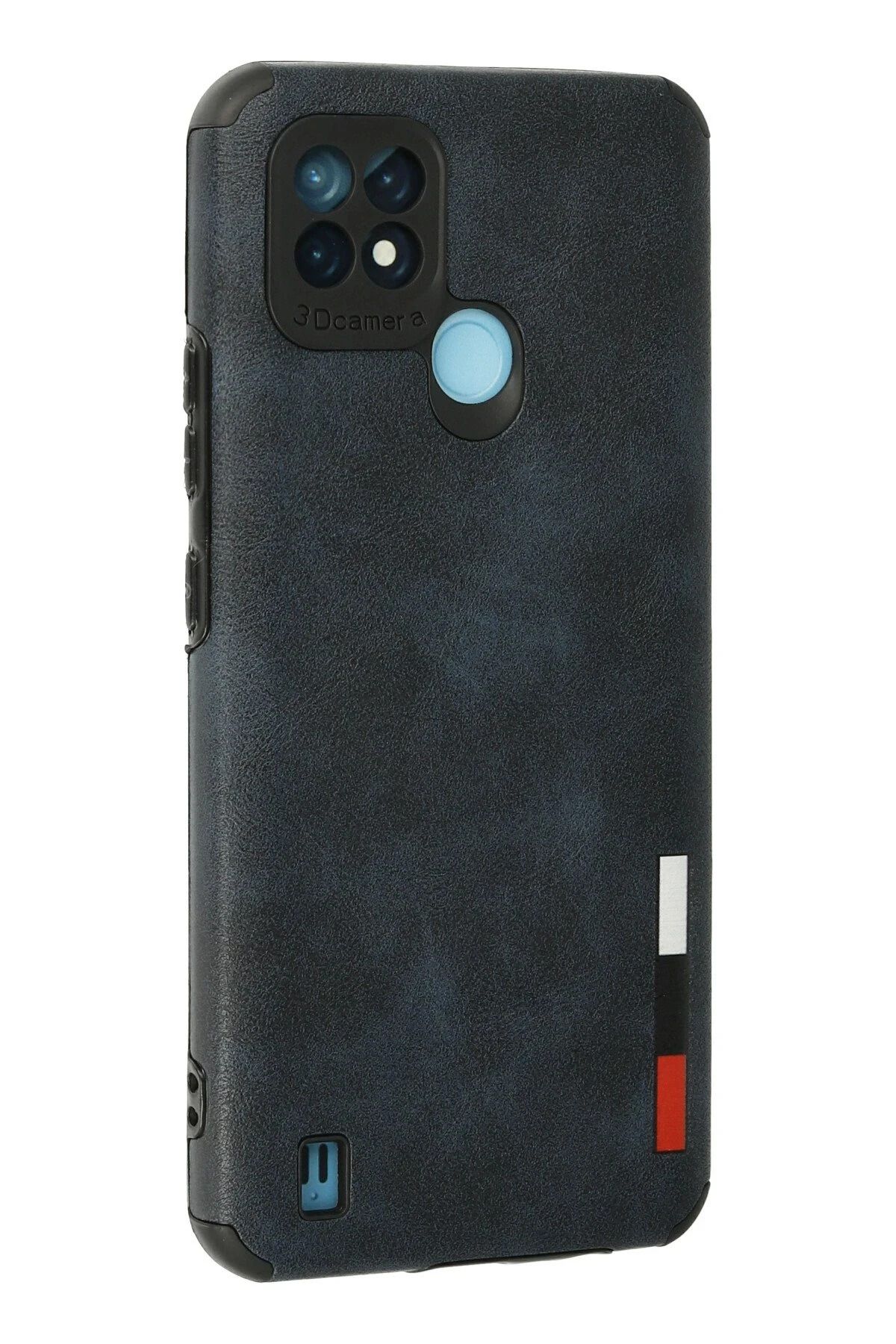 NewFace Realme C21 Kılıf Loop Deri Silikon - Lacivert BSTMY