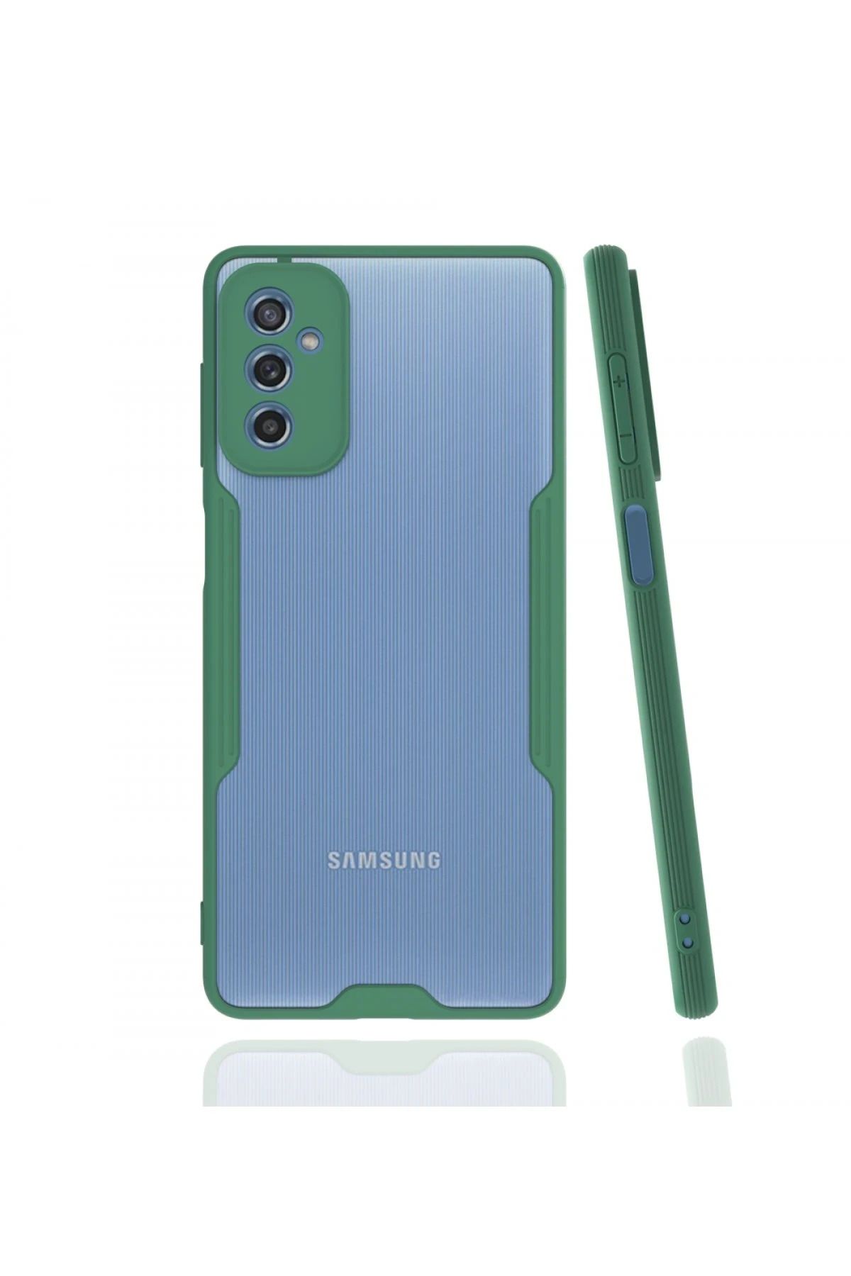 NewFace Samsung Galaxy M52 5G Kılıf Platin Silikon - Yeşil BSTMY
